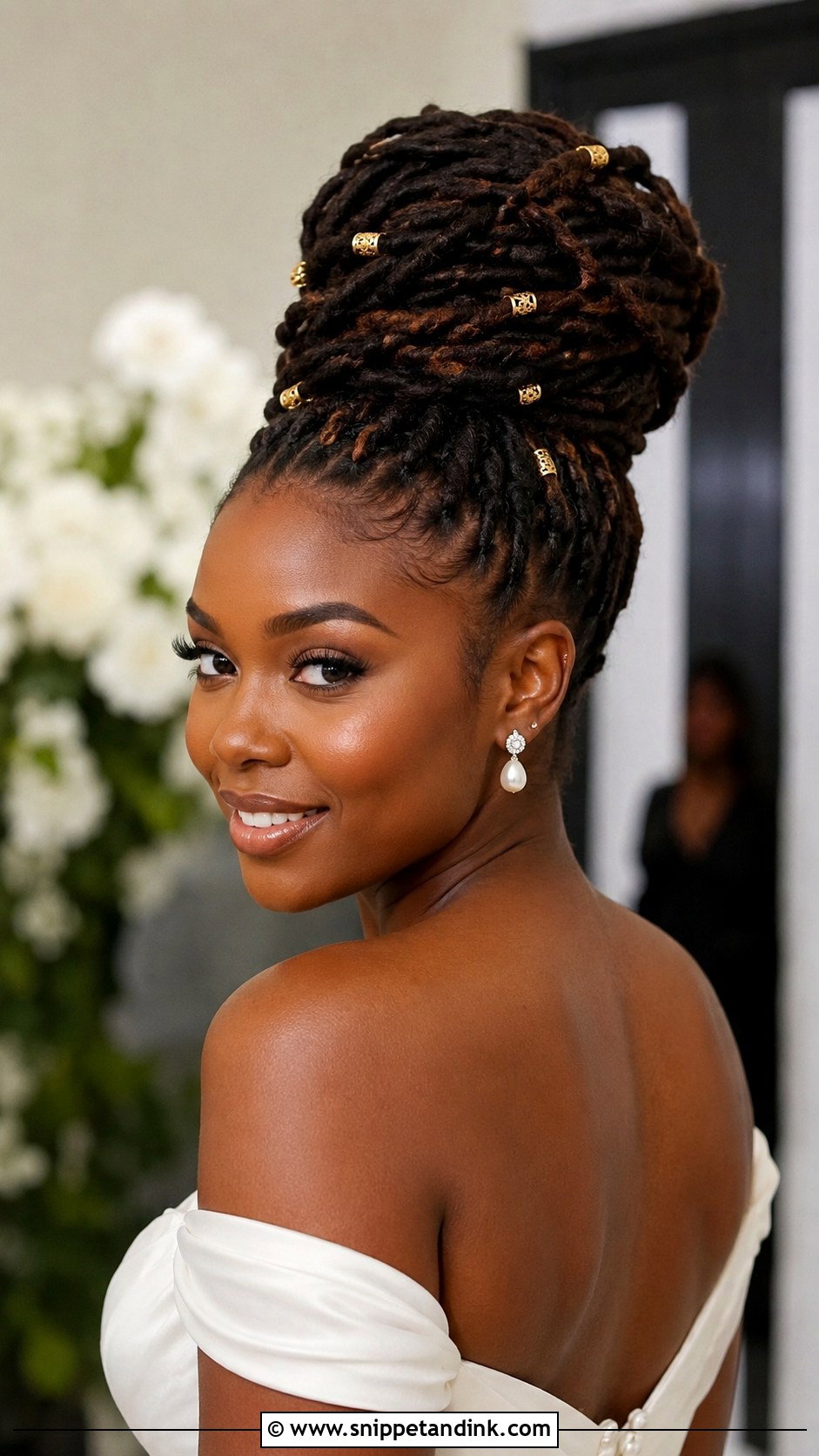 Dreadlock High Bun Wedding Hairstyle - Snippet and Ink - 20 Dreadlock Wedding Hairstyles Black Women