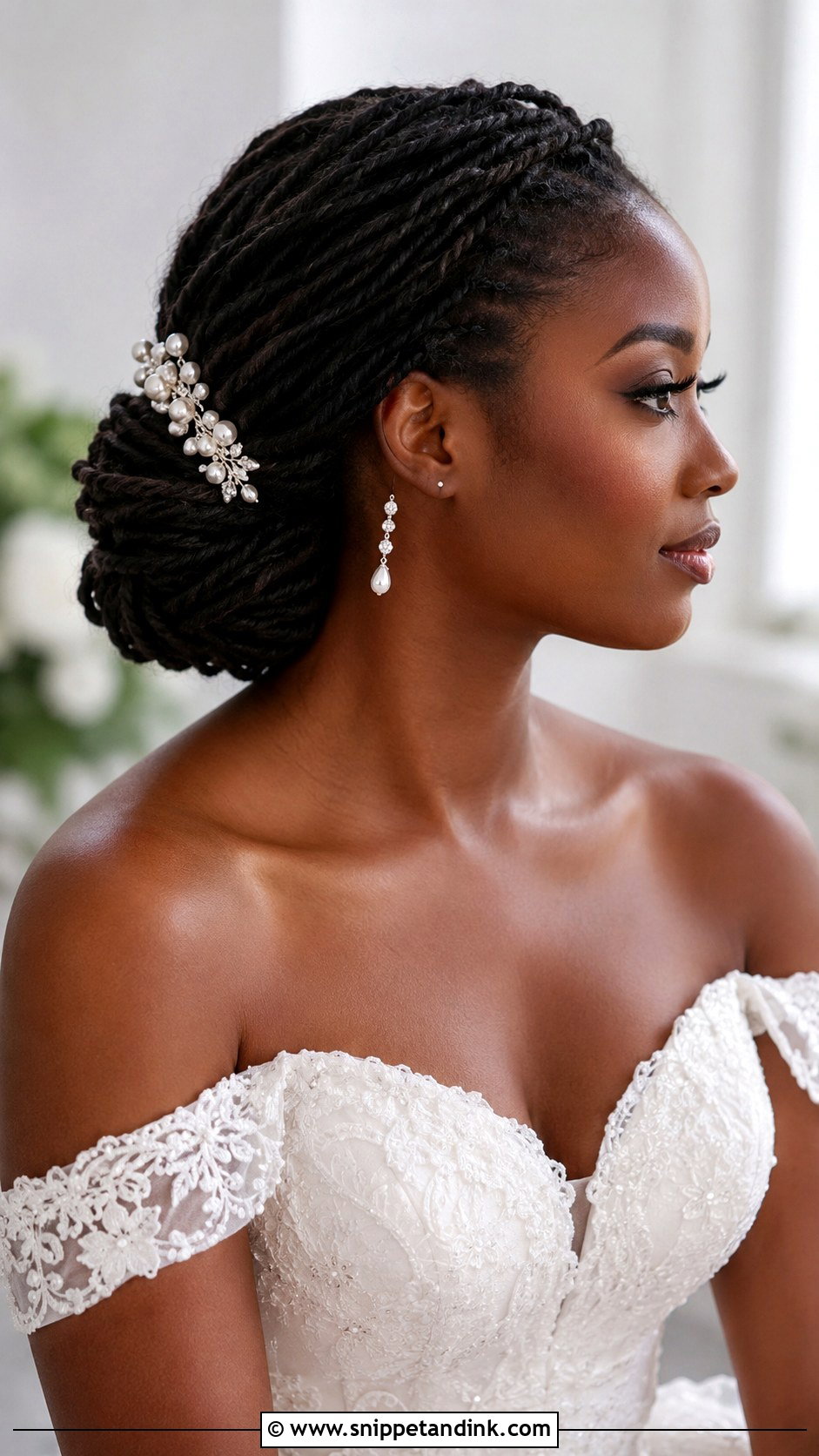 Dreadlock Low Bun Wedding Hairstyle - Snippet and Ink - 20 Dreadlock Wedding Hairstyles Black Women