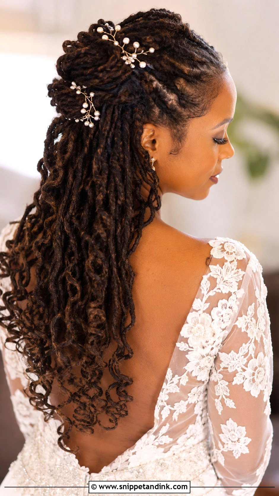 Dreadlock Wedding Hairstyle With Curls - Snippet and Ink - 20 Dreadlock Wedding Hairstyles Black Women