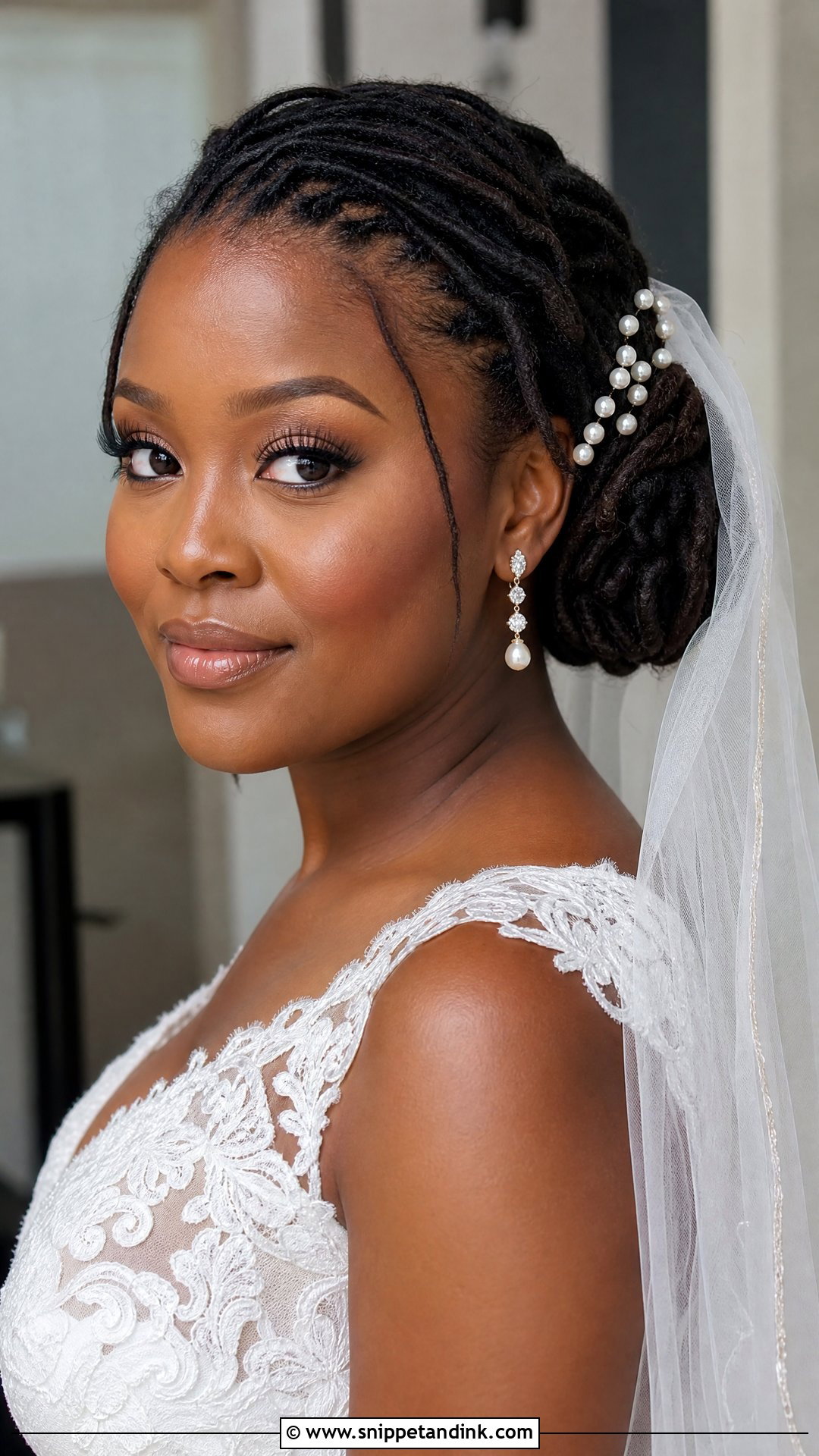 Dreadlocks With Veil Wedding Hairstyle - Snippet and Ink - 15 Dreads Dreadlocks Wedding Hairstyles