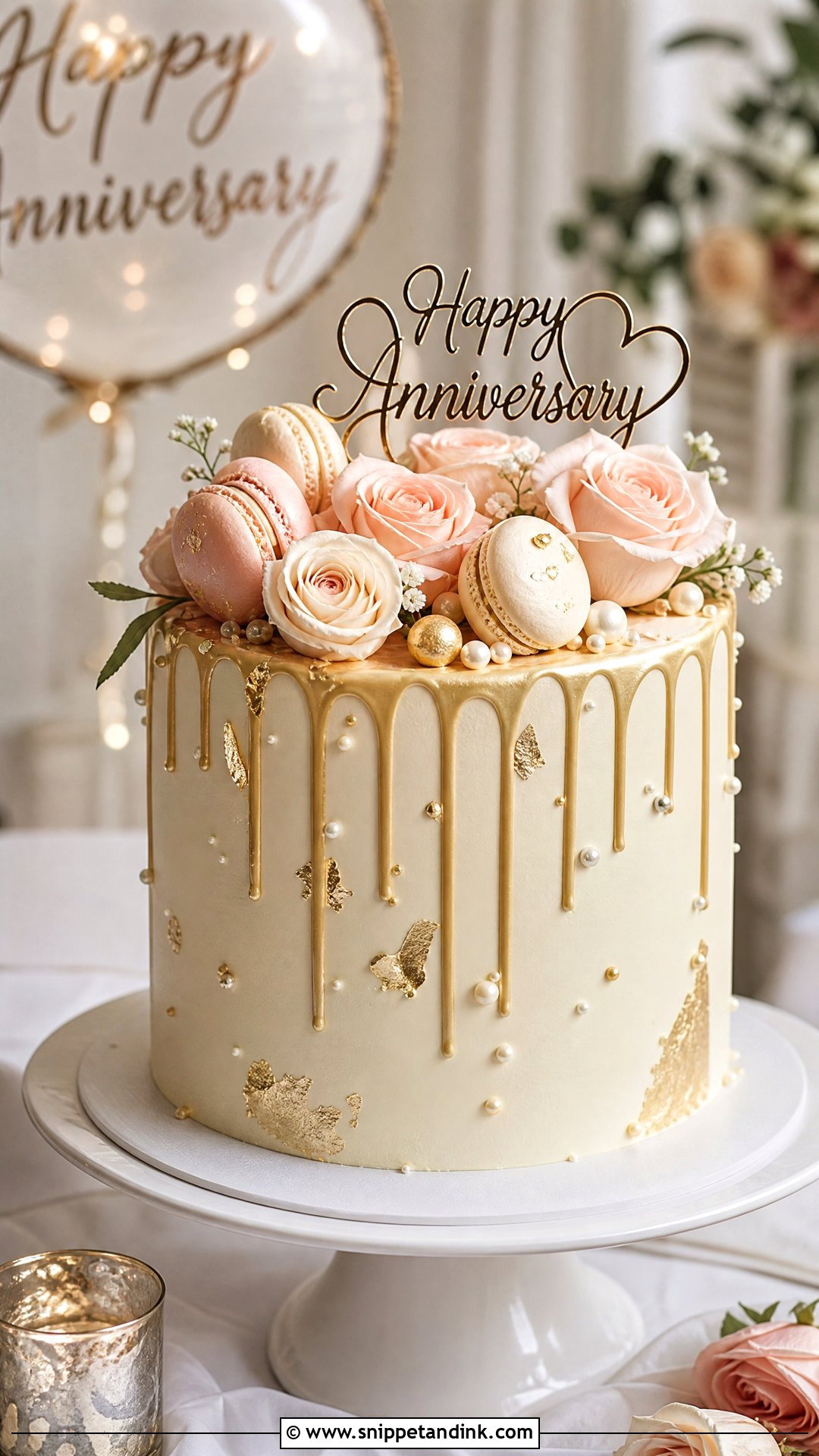 Drip Anniversary Cake - Snippet and Ink - 30 Anniversary Cake Aesthetic Ideas