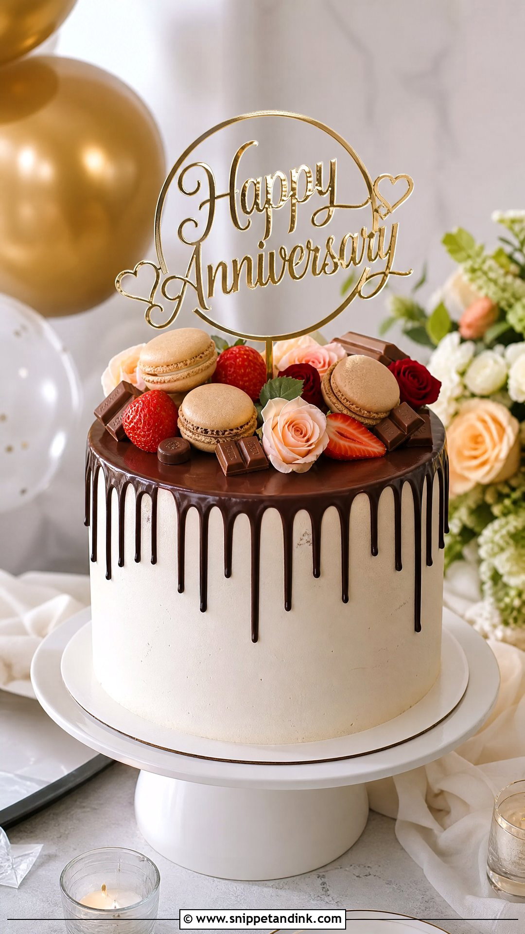 Drip Anniversary Cake - Snippet and Ink - 30 Couple Anniversary Cake Ideas