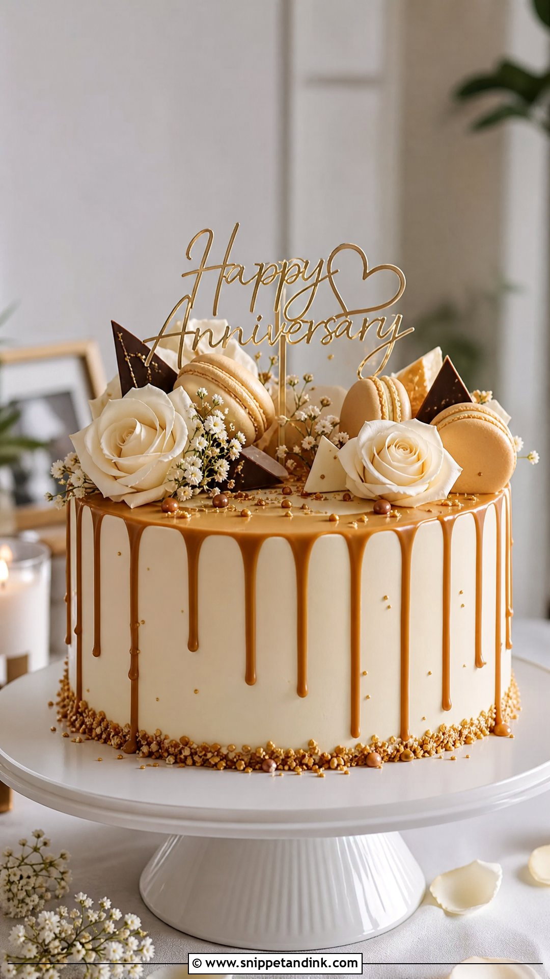 Drip Anniversary Cake - Snippet and Ink - 35 Anniversary Cake Designs