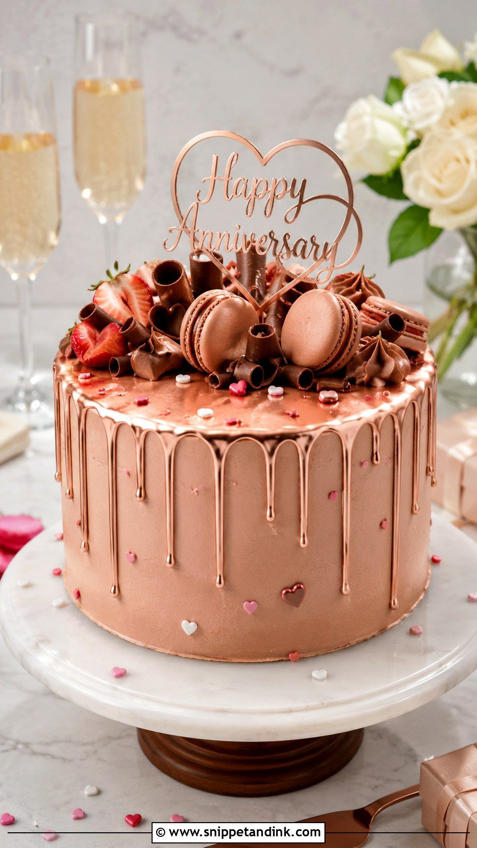 Drip Anniversary Cake - Snippet and Ink - 20 Aesthetic Anniversary Cake Designs
