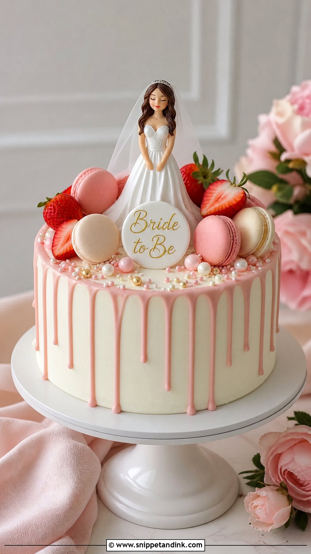 Drip Bachelorette Cake - Snippet and Ink - 25 Bachelorette Cake Ideas for Wedding