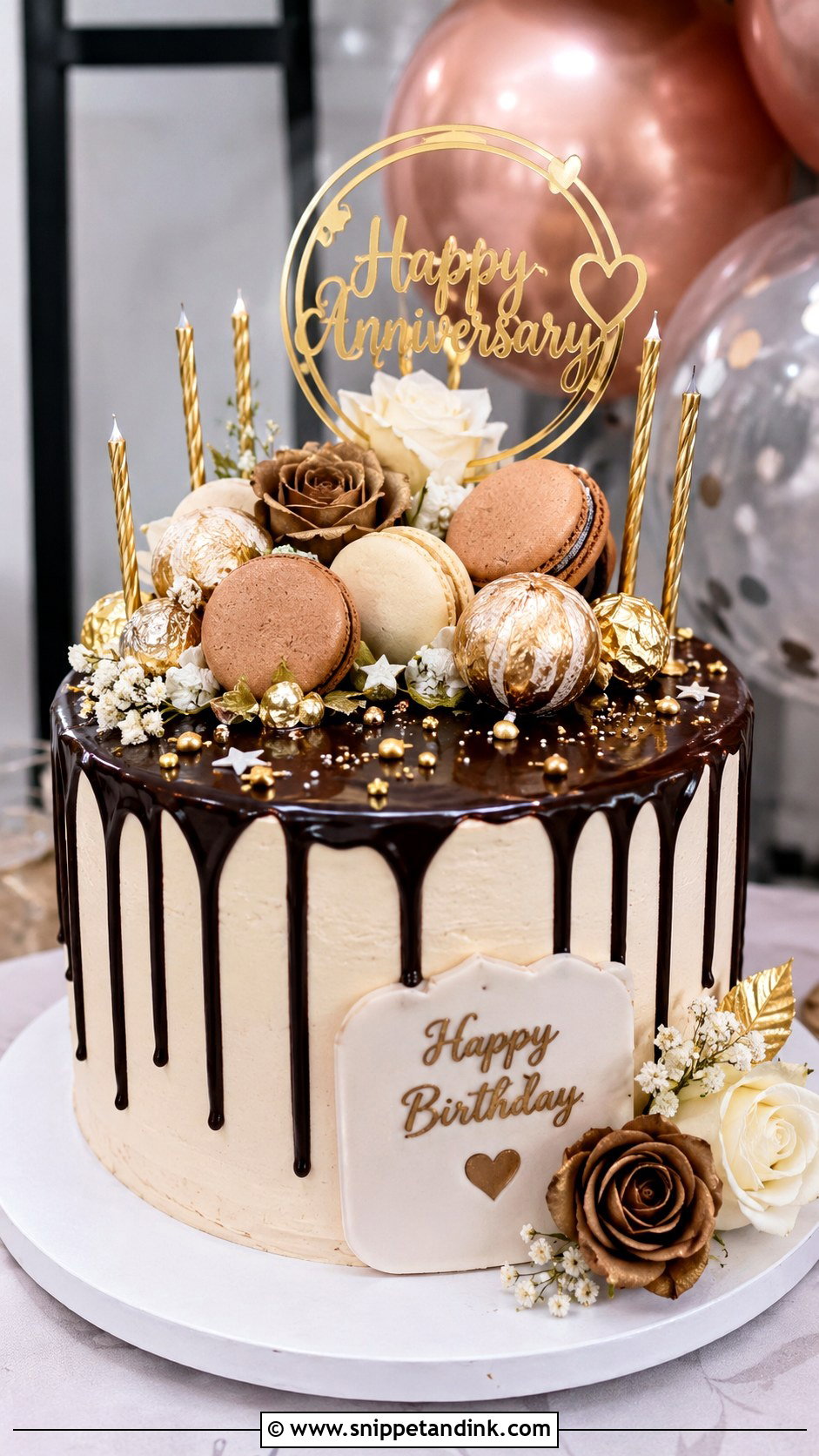Drip Birthday Anniversary Cake - Snippet and Ink - 20 Anniversary and Birthday Cake Combined Ideas
