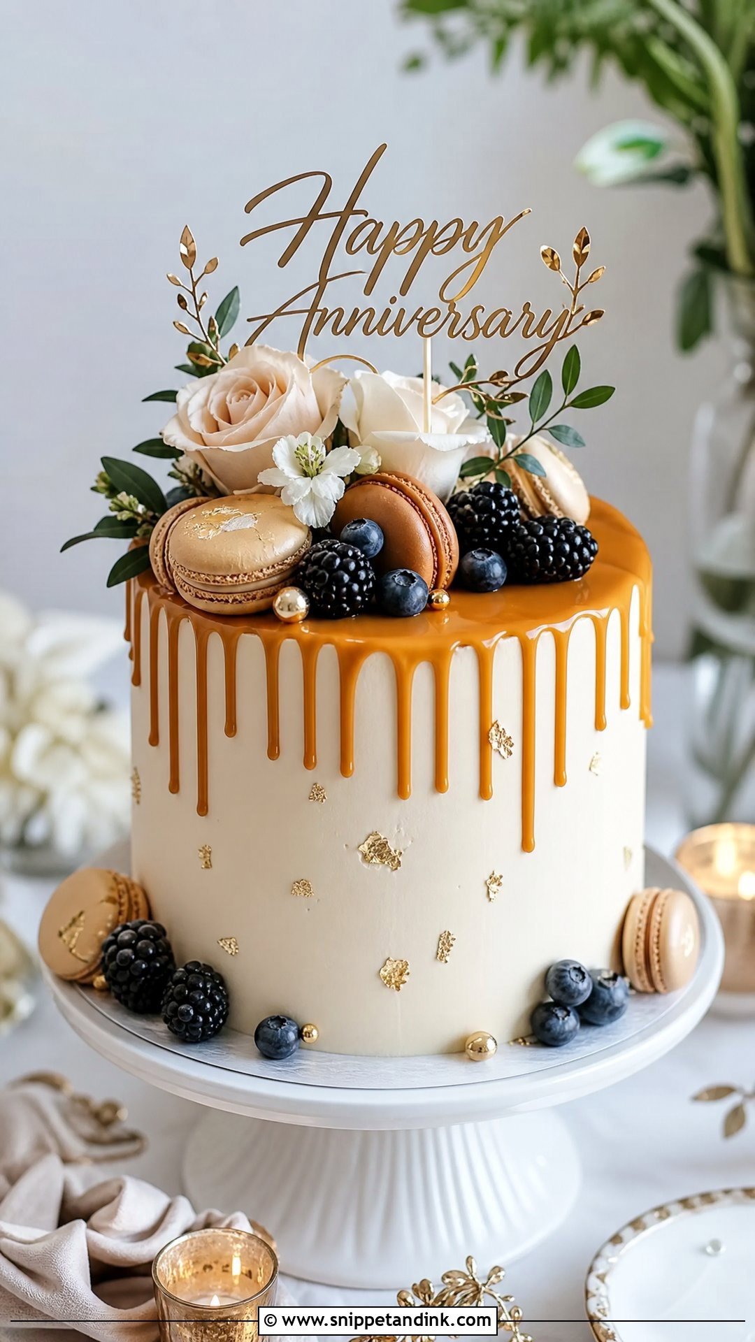 Drip Marriage Anniversary Cake - Snippet and Ink - 20 Marriage Anniversary Cakes