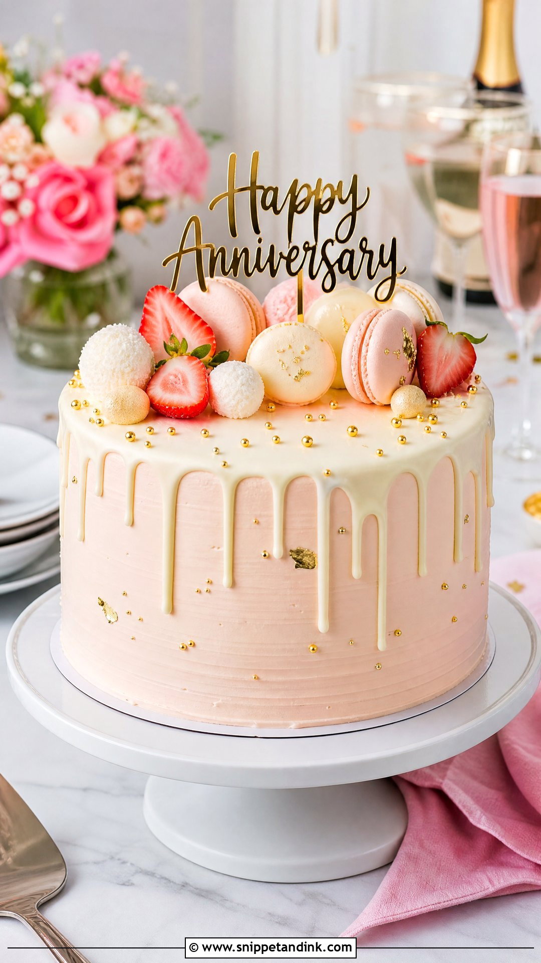 Drip Wedding Anniversary Cake - Snippet and Ink - 35 Wedding Anniversary Cake Ideas