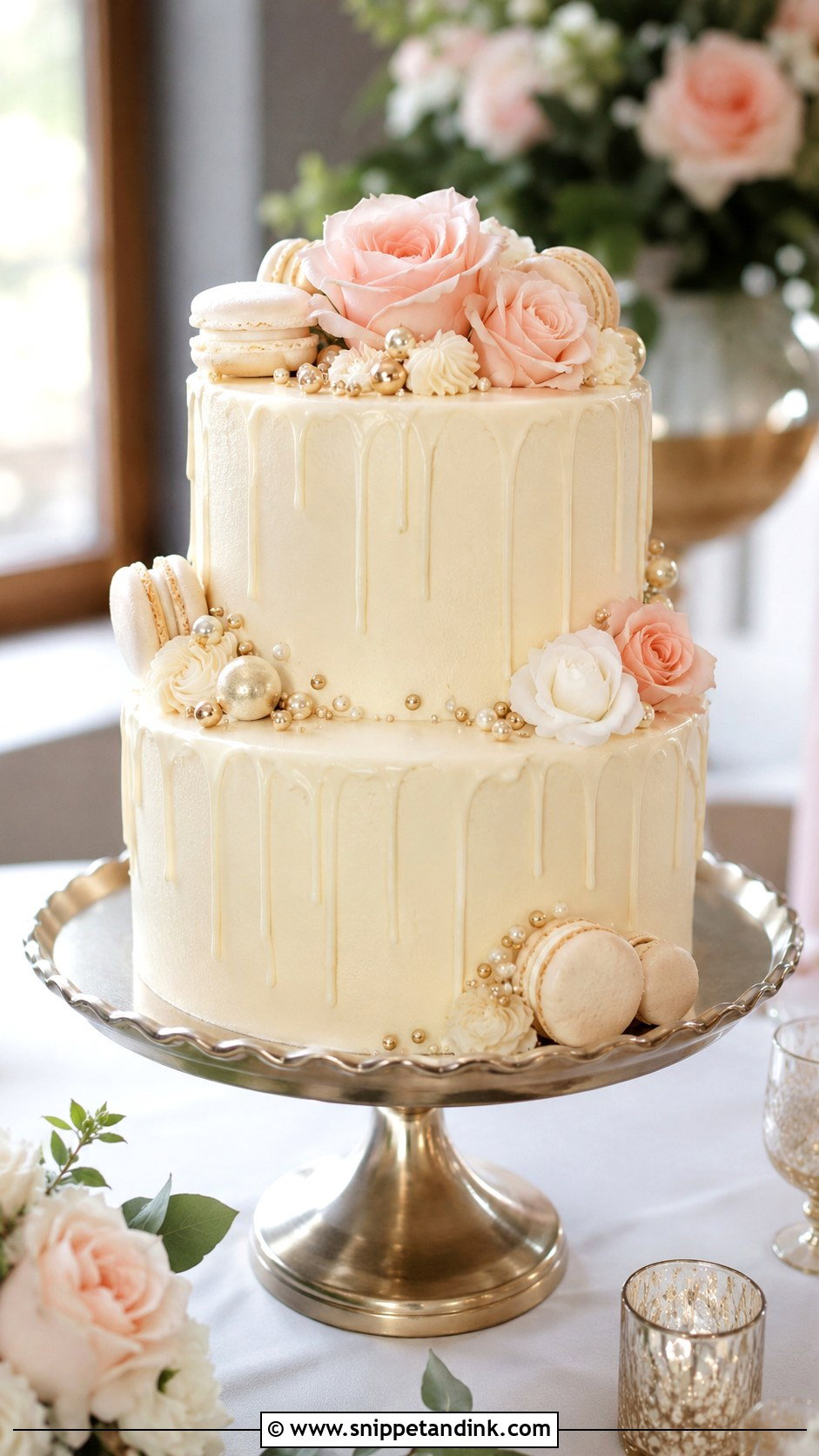 Drip Wedding Cake - Snippet and Ink - 20 Easy Wedding Cake Designs