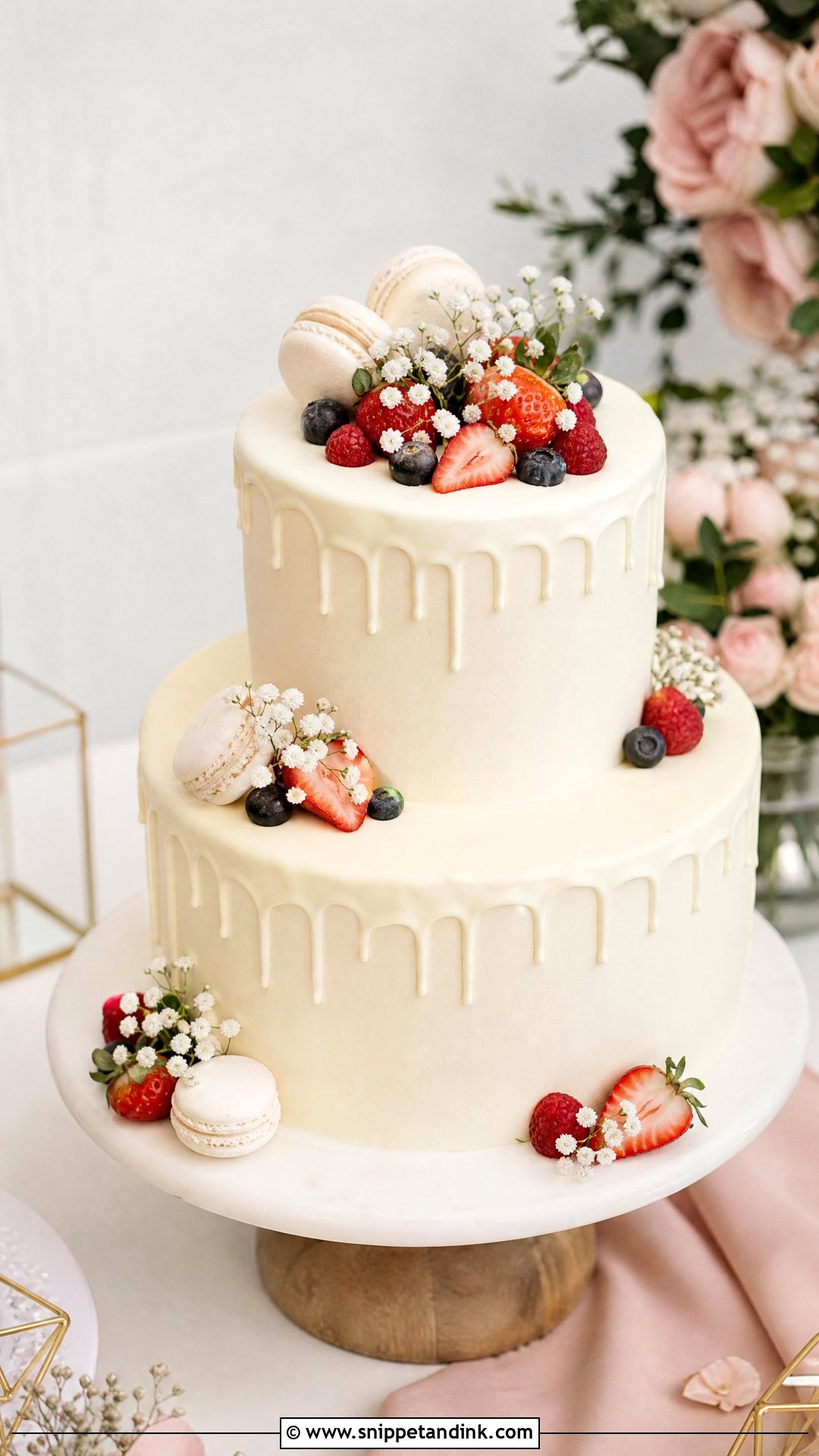 Drip Wedding Cake - Snippet and Ink - 30 Simple Wedding Cake Ideas