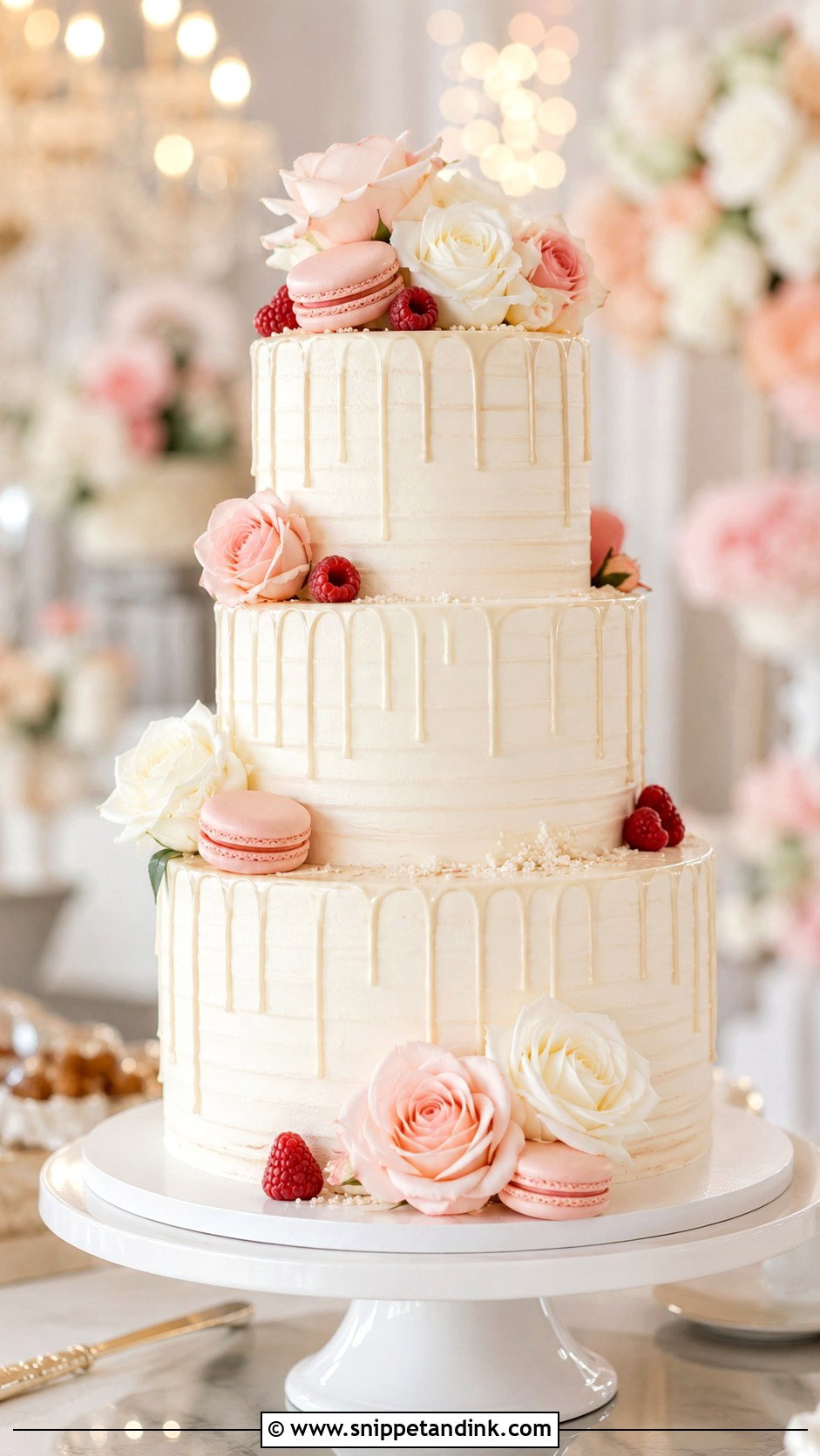 Drip Wedding Cake - Snippet and Ink - 20 Non Fondant Wedding Cakes