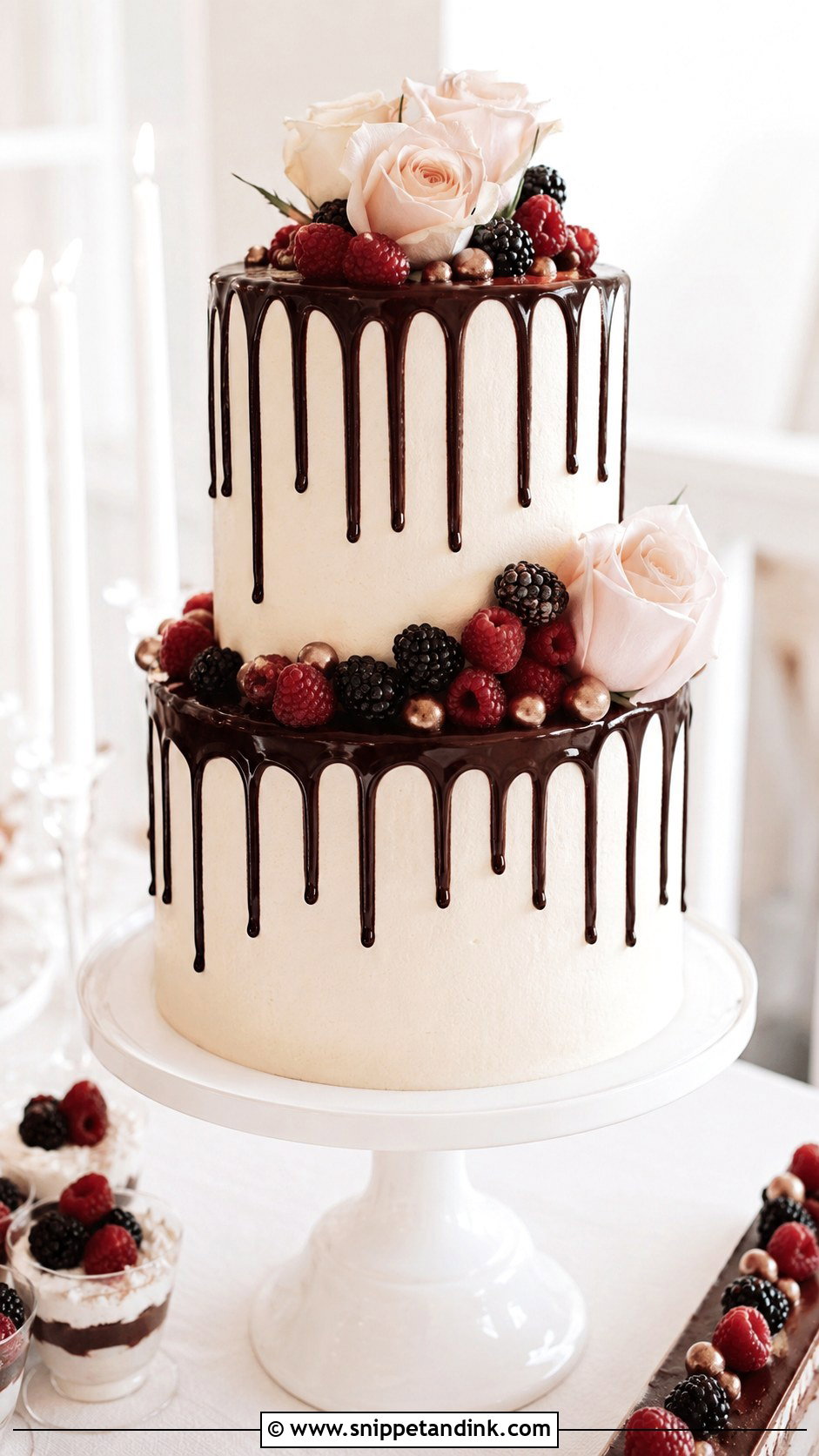Drip Wedding Cake - Snippet and Ink - 20 Wedding Cake Chart