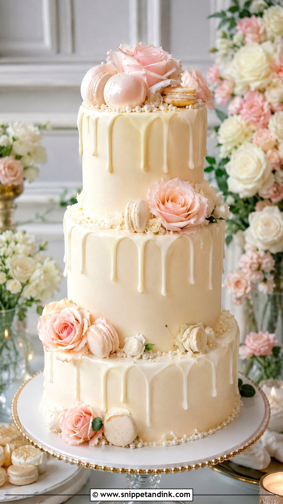 Drip Wedding Cake - Snippet and Ink - 20 Wedding Cake Decorating Techniques