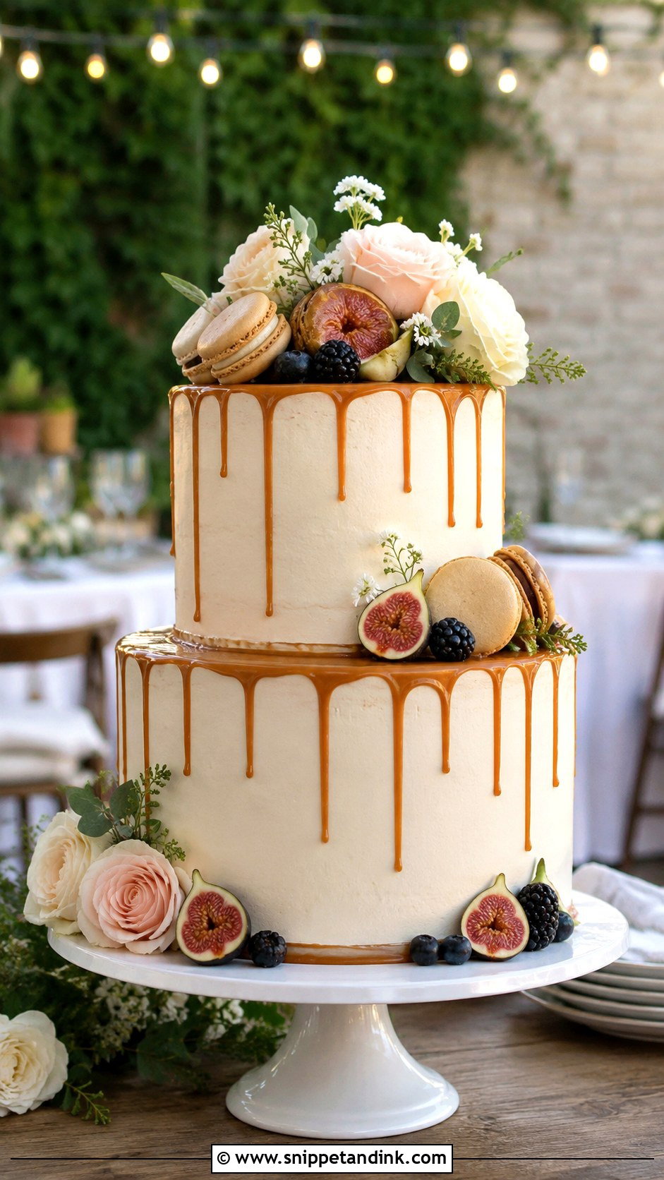 Drip Wedding Cake - Snippet and Ink - 25 Outdoor Wedding Cake Ideas