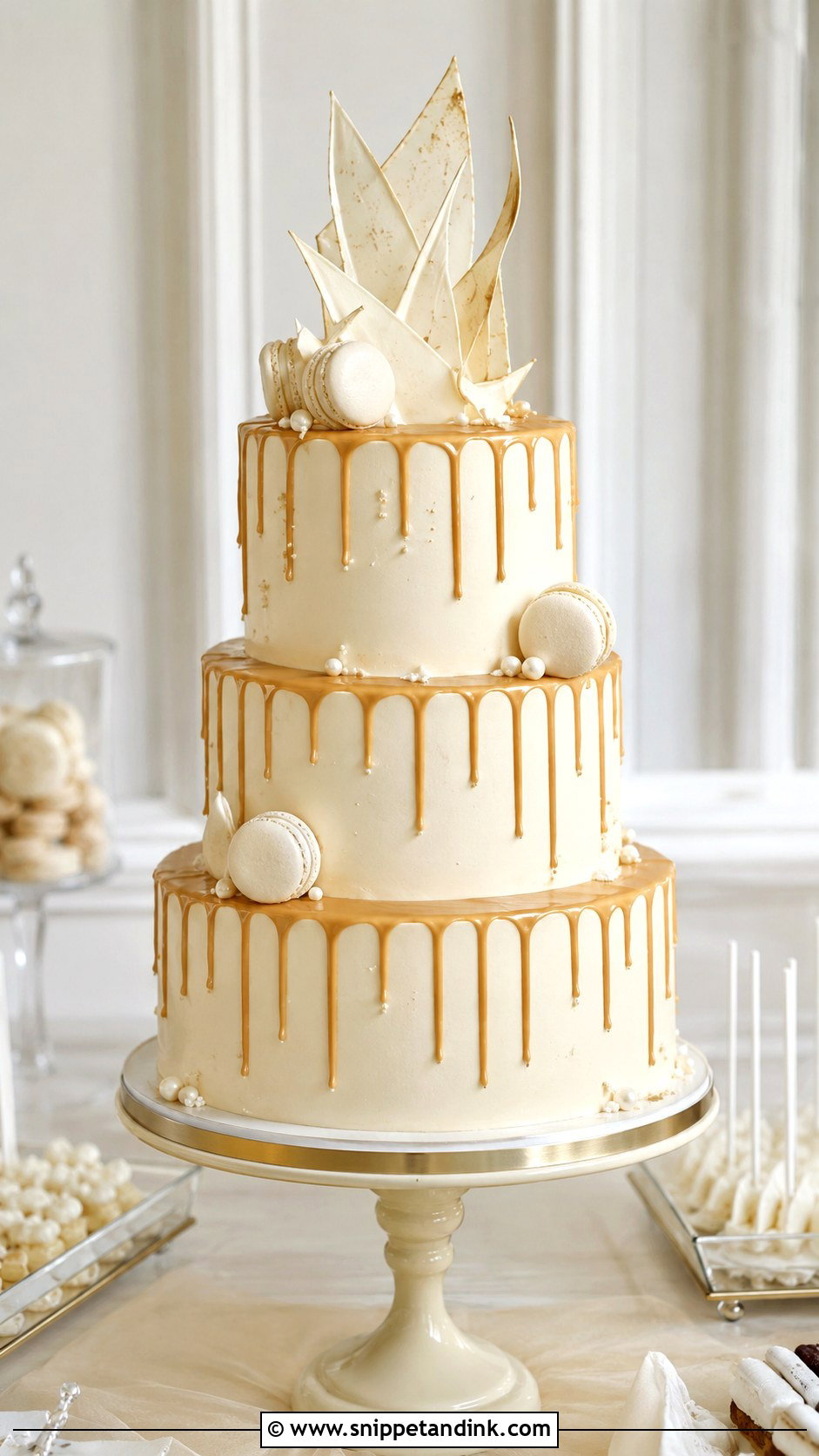Drip Wedding Cake - Snippet and Ink - 25 Wedding Cakes No Flowers