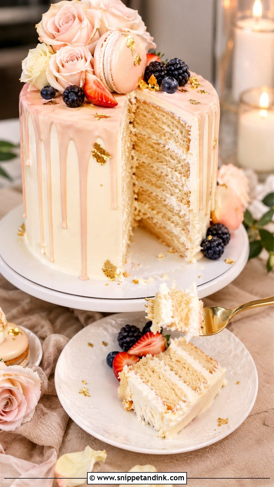 Drip Wedding Cake Bite Photo - Snippet and Ink - 20 Cake Eating Photoshoot Ideas for Wedding