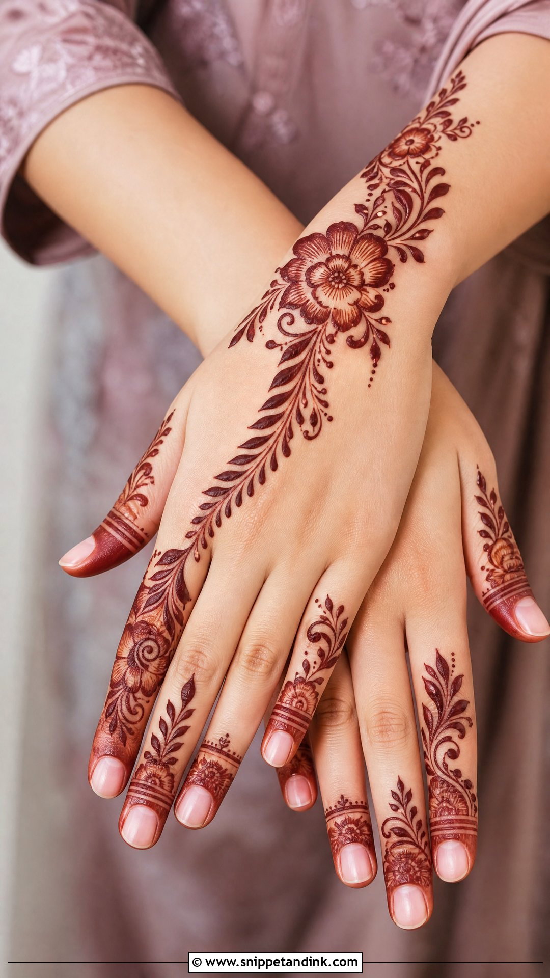 Dubai Arabic Front Hand Mehndi Design - Snippet and Ink - 20 Dubai Front Hand Mehndi Designs