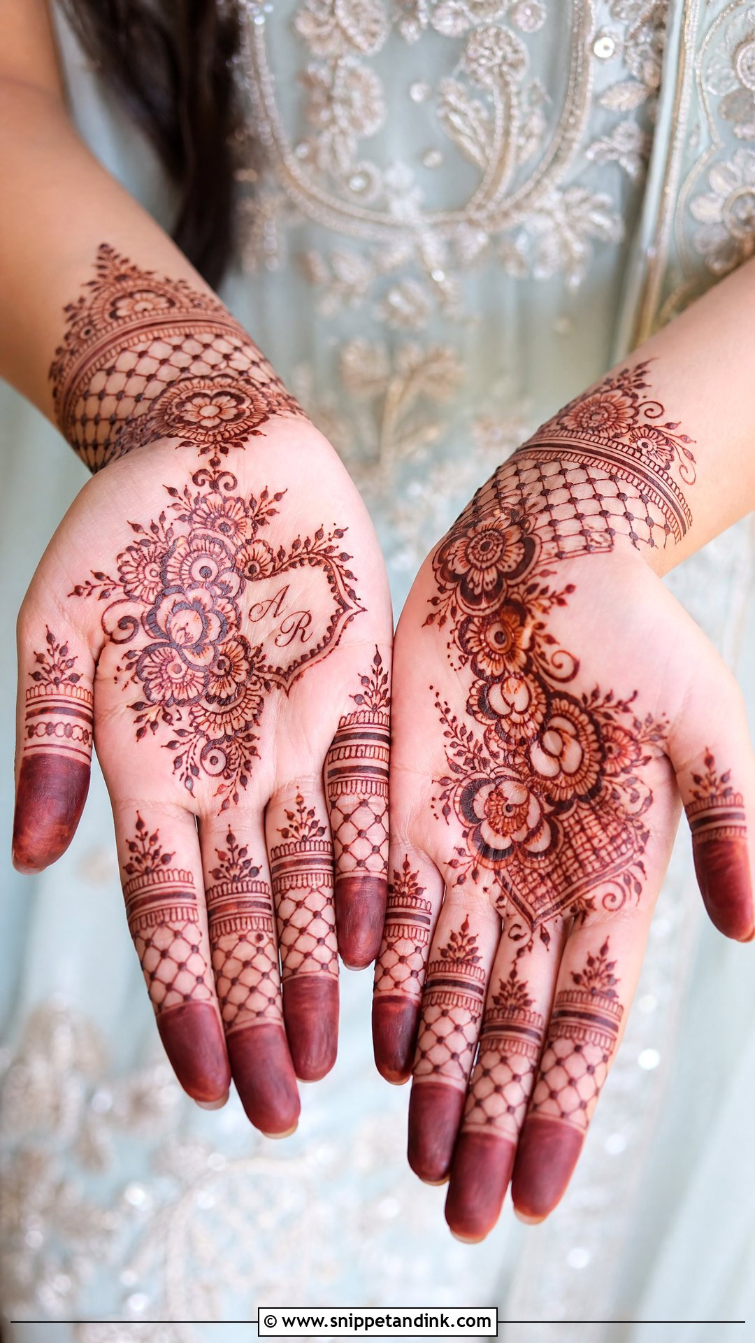 Dubai Engagement Front Hand Mehndi Design - Snippet and Ink - 20 Dubai Front Hand Mehndi Designs