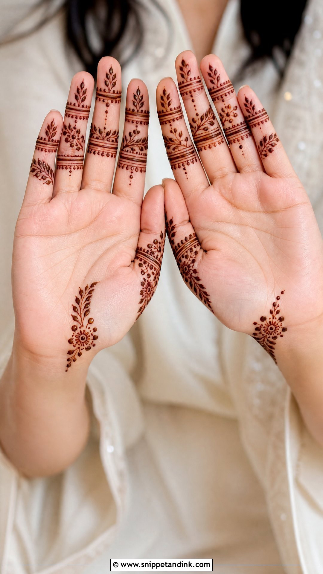 Dubai Finger Front Hand Mehndi Design - Snippet and Ink - 20 Dubai Front Hand Mehndi Designs