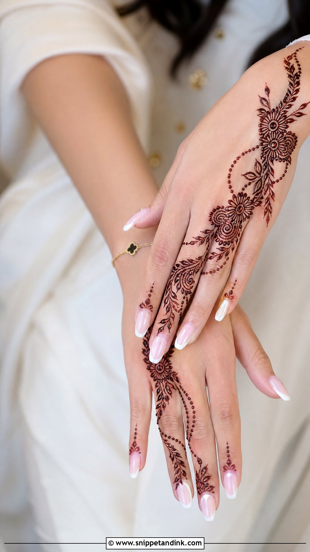 Dubai Khafif Back Hand Mehndi Design - Snippet and Ink - 30 Dubai Khafif Mehndi Designs