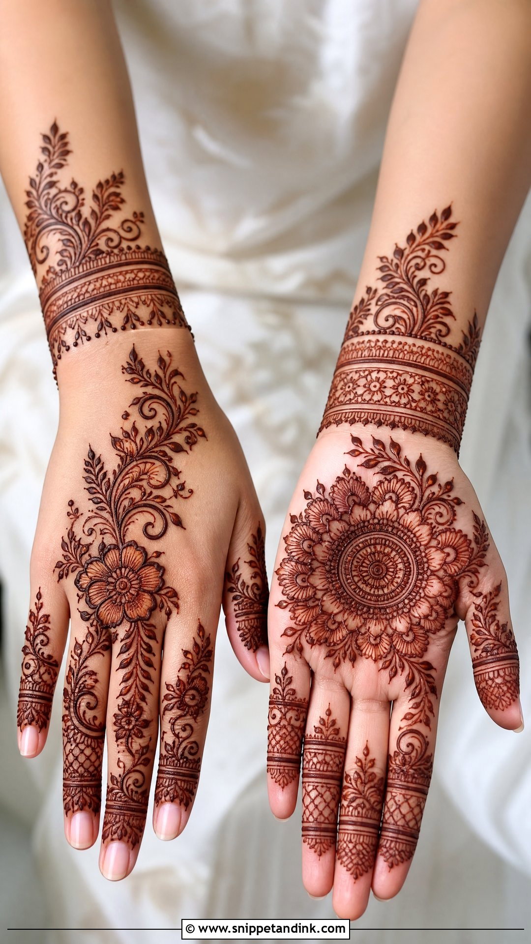 Dubai Khafif Full Hand Mehndi Design - Snippet and Ink - 30 Dubai Khafif Mehndi Designs