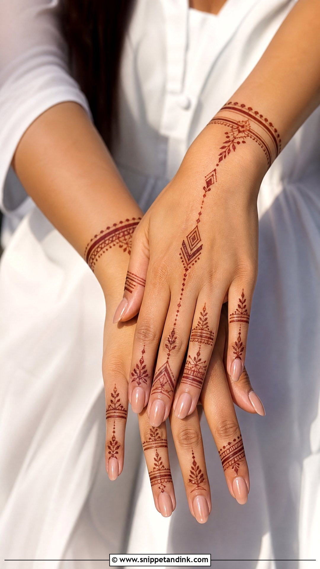 Dubai Khafif Geometric Mehndi Design - Snippet and Ink - 30 Dubai Khafif Mehndi Designs