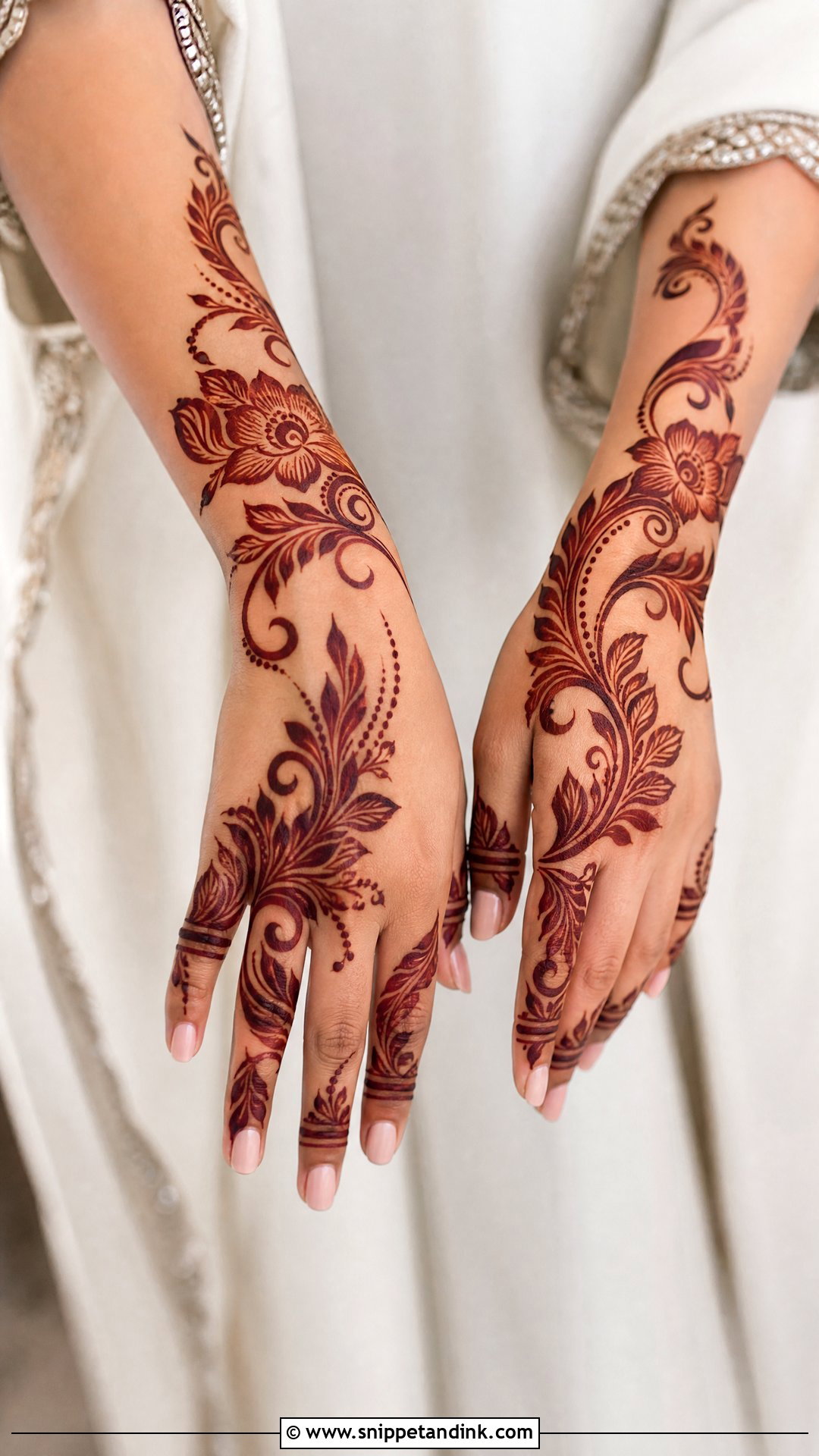 Dubai Khafif Gulf Mehndi Design - Snippet and Ink - 30 Dubai Khafif Mehndi Designs