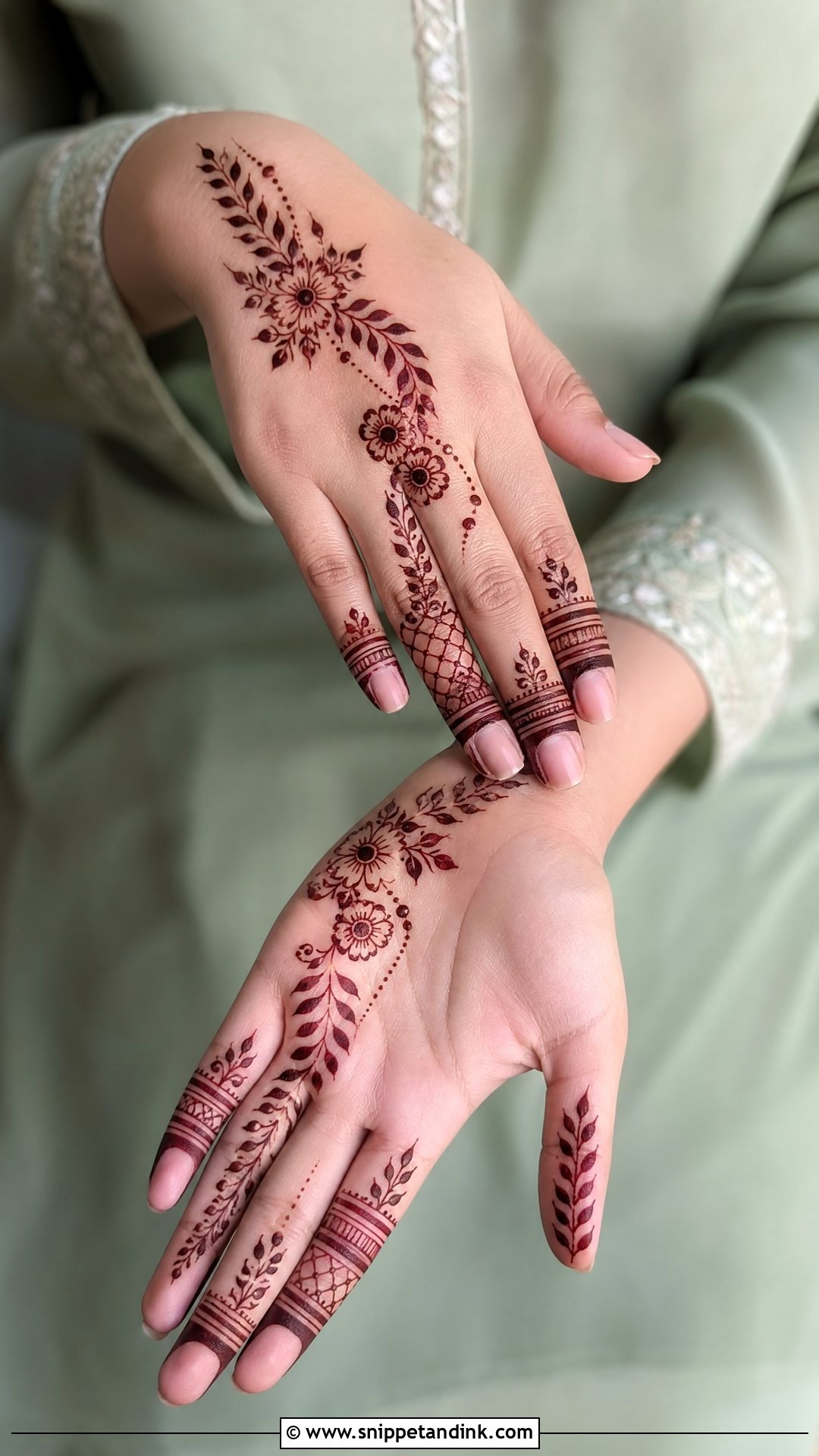 Dubai Khafif Half Hand Mehndi Design - Snippet and Ink - 30 Dubai Khafif Mehndi Designs