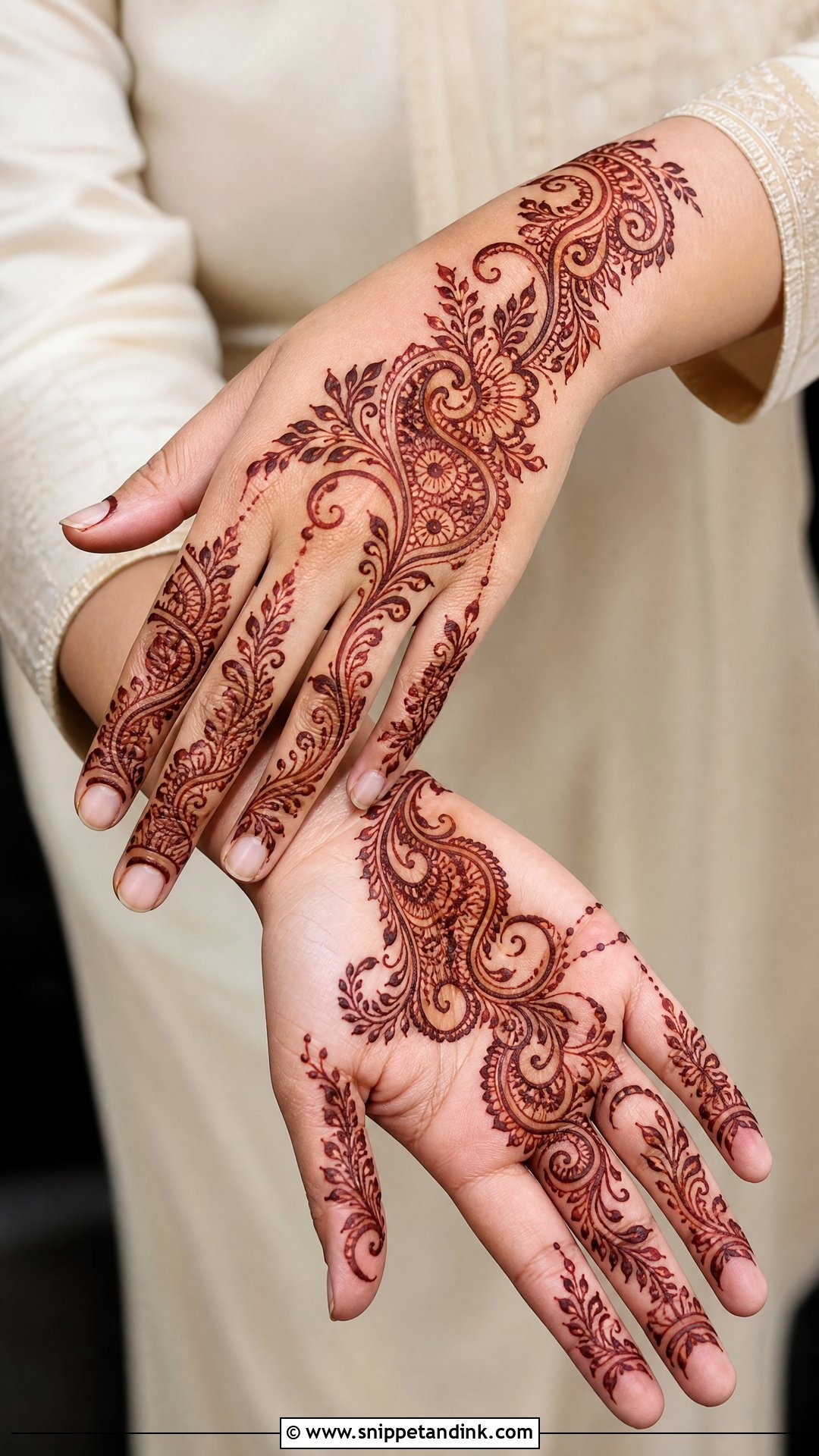 Dubai Khafif Paisley Mehndi Design - Snippet and Ink - 30 Dubai Khafif Mehndi Designs