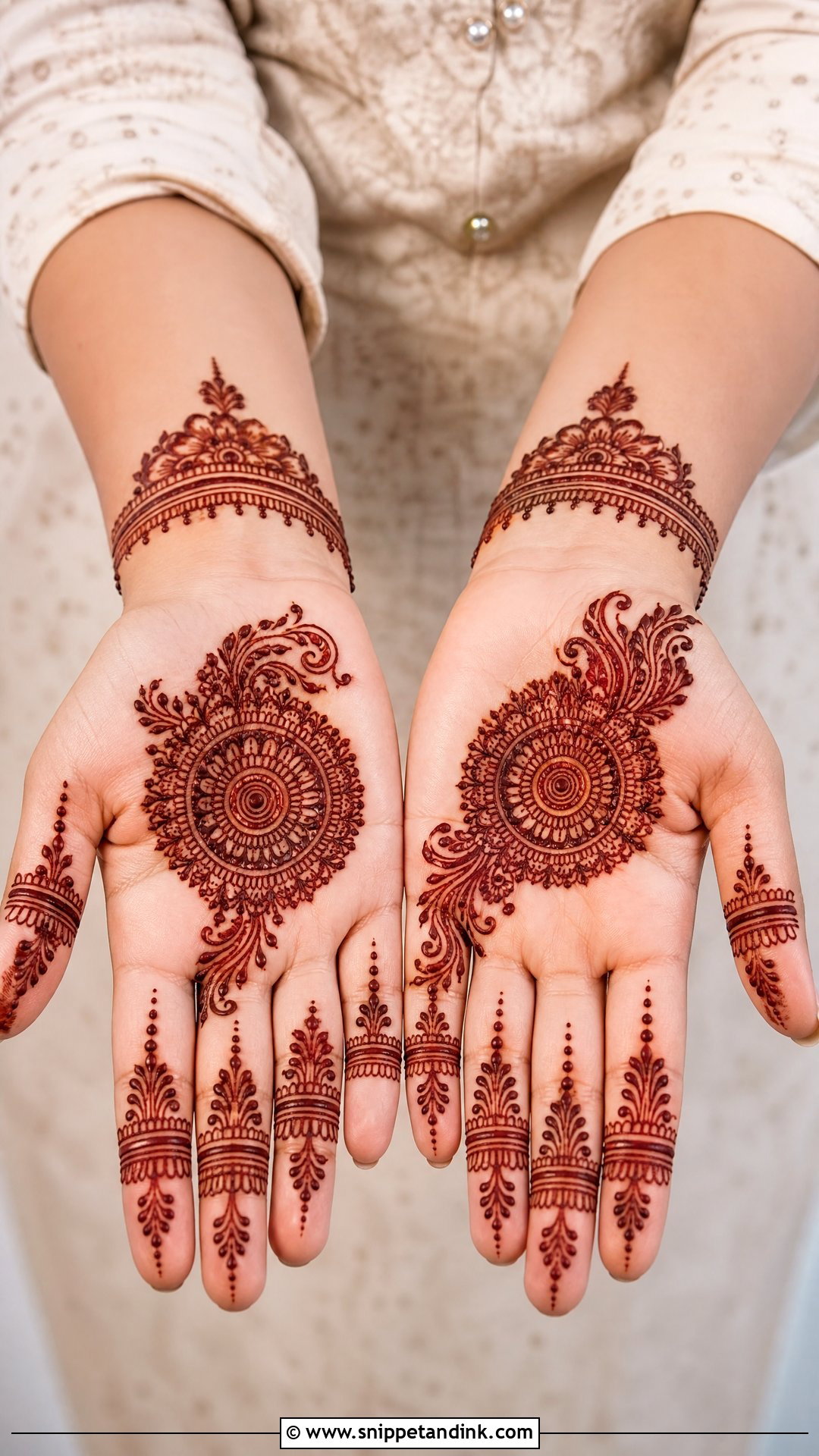 Dubai Khafif Palm Mehndi Design - Snippet and Ink - 30 Dubai Khafif Mehndi Designs