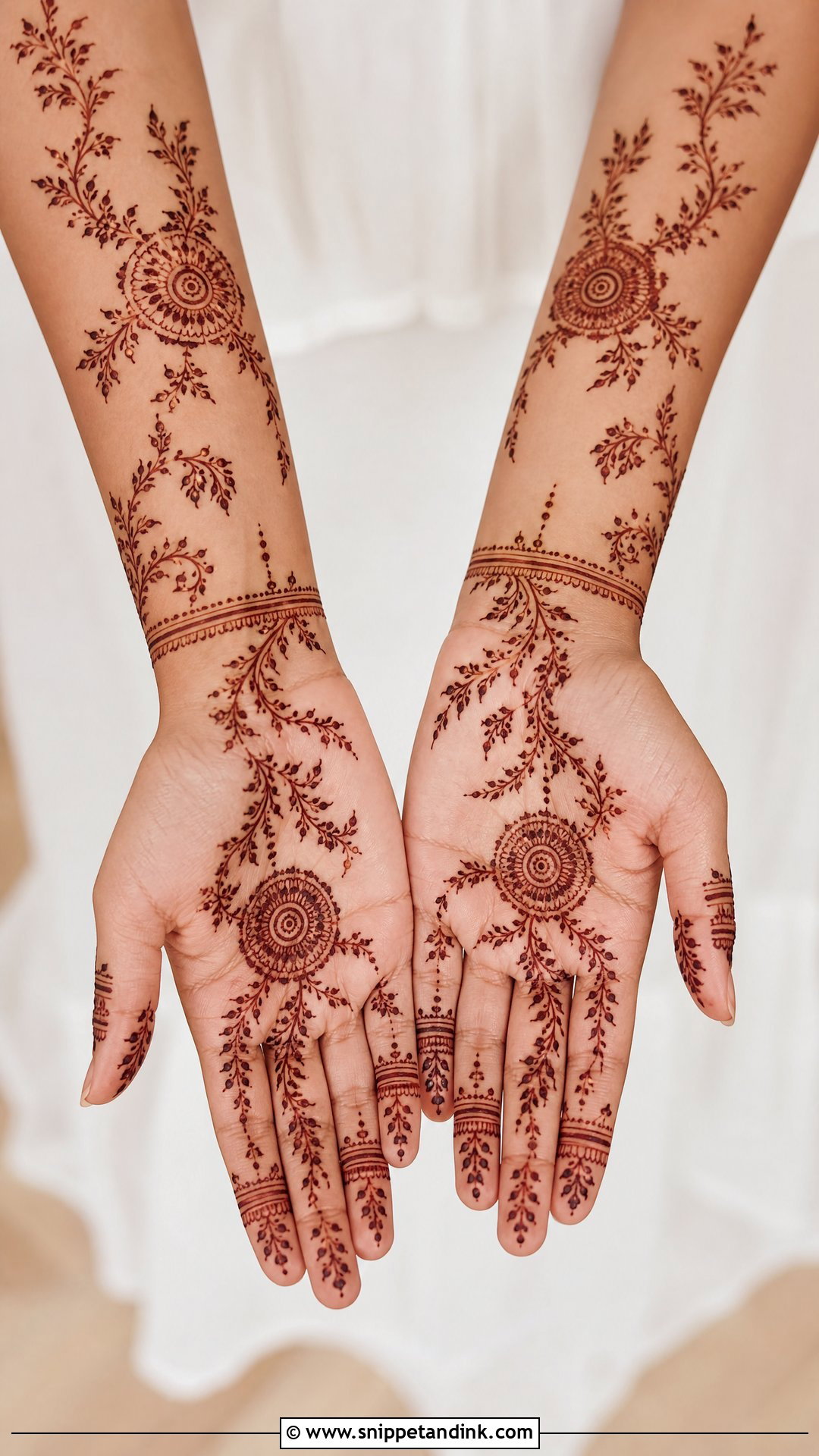 Dubai Minimal Full Hand Mehndi Design - Snippet and Ink - 20 Dubai Full Hand Mehndi Designs