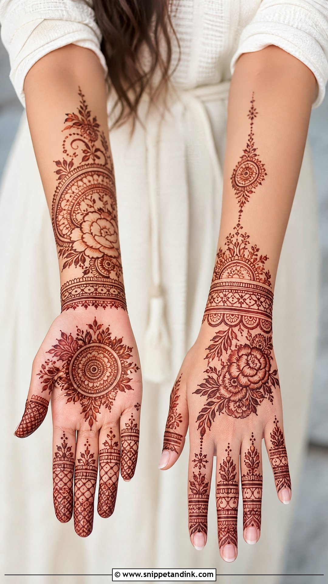Dubai Modern Full Hand Mehndi Design - Snippet and Ink - 20 Dubai Full Hand Mehndi Designs