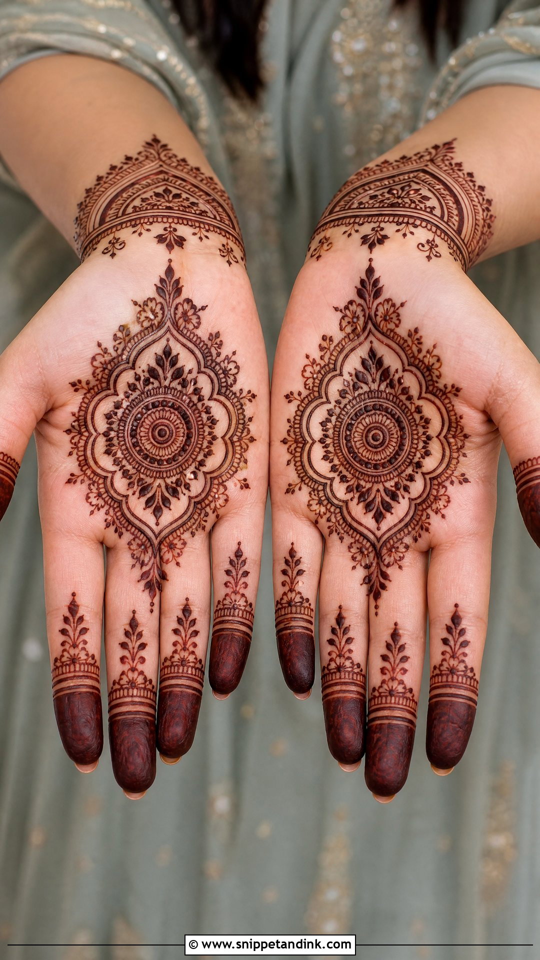 Dubai Palm Front Hand Mehndi Design - Snippet and Ink - 20 Dubai Front Hand Mehndi Designs