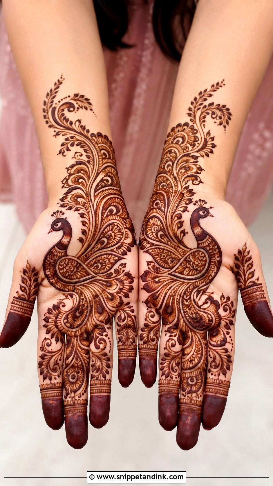 Dubai Peacock Mehndi Design - Snippet and Ink - 35 Dubai Mehndi Designs