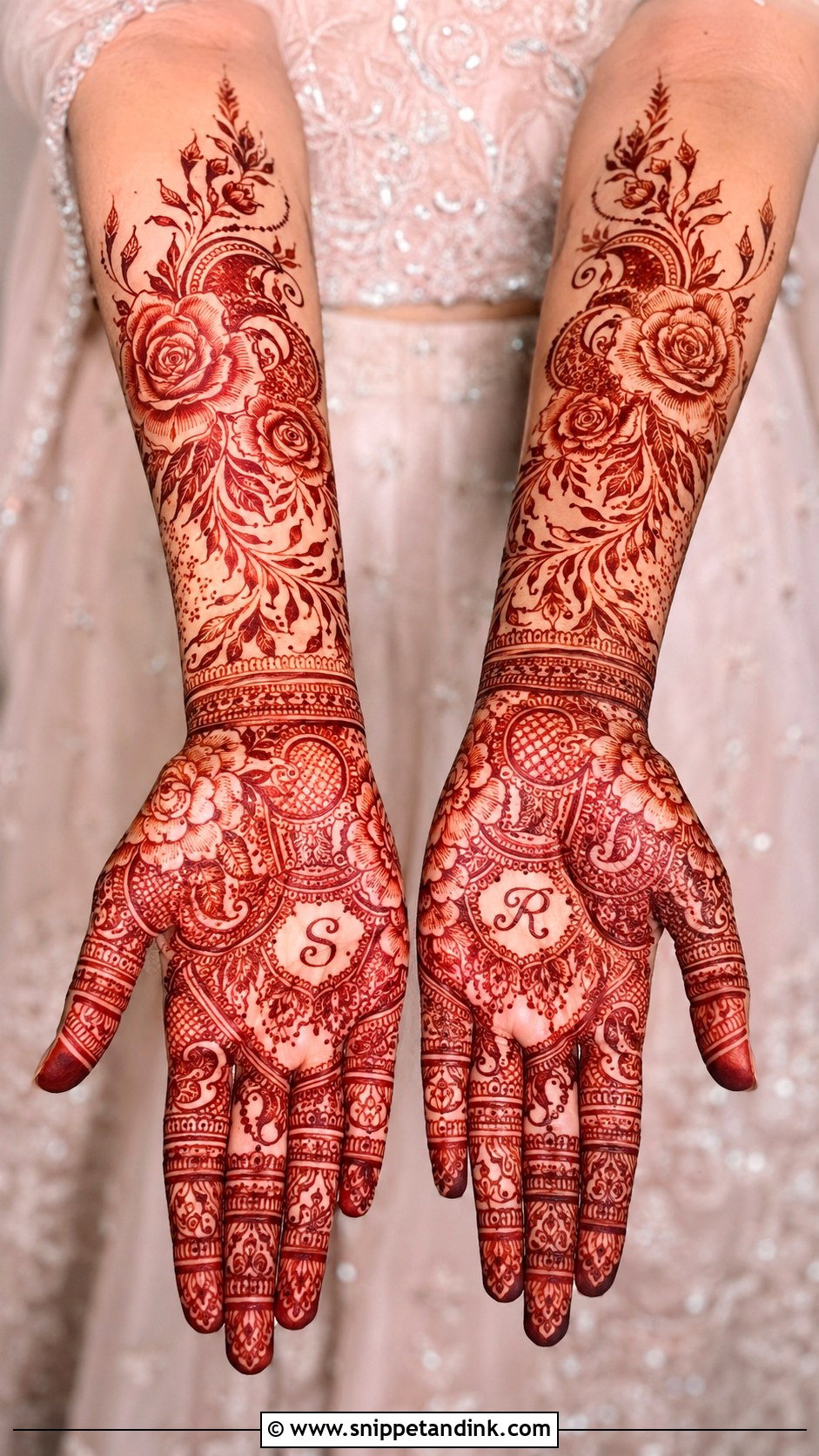 Dubai Rose Mehndi Design For Bride - Snippet and Ink - 35 Dubai Rose Mehndi Designs