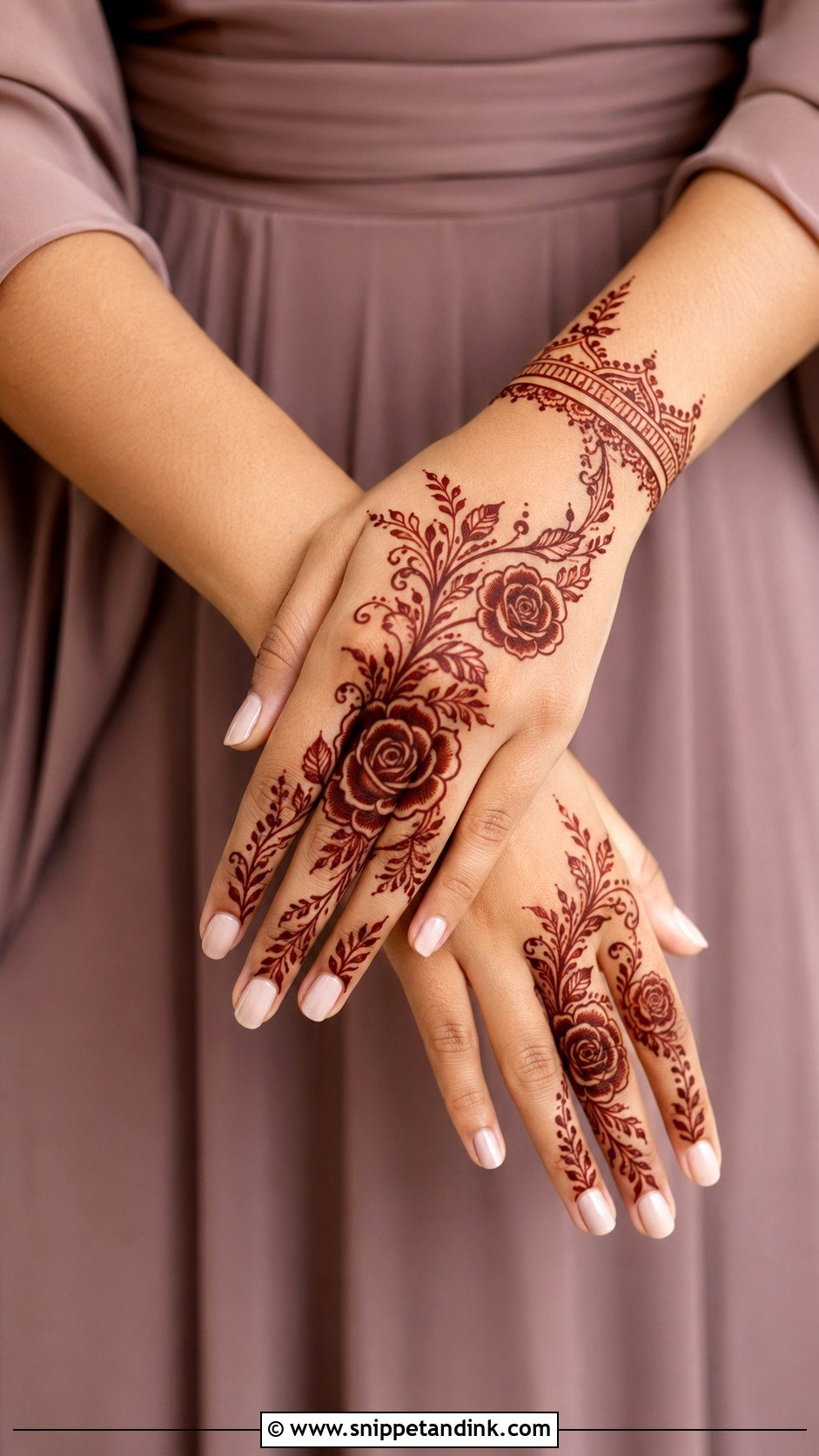 Dubai Rose Mehndi Design For Bridesmaid - Snippet and Ink - 35 Dubai Rose Mehndi Designs