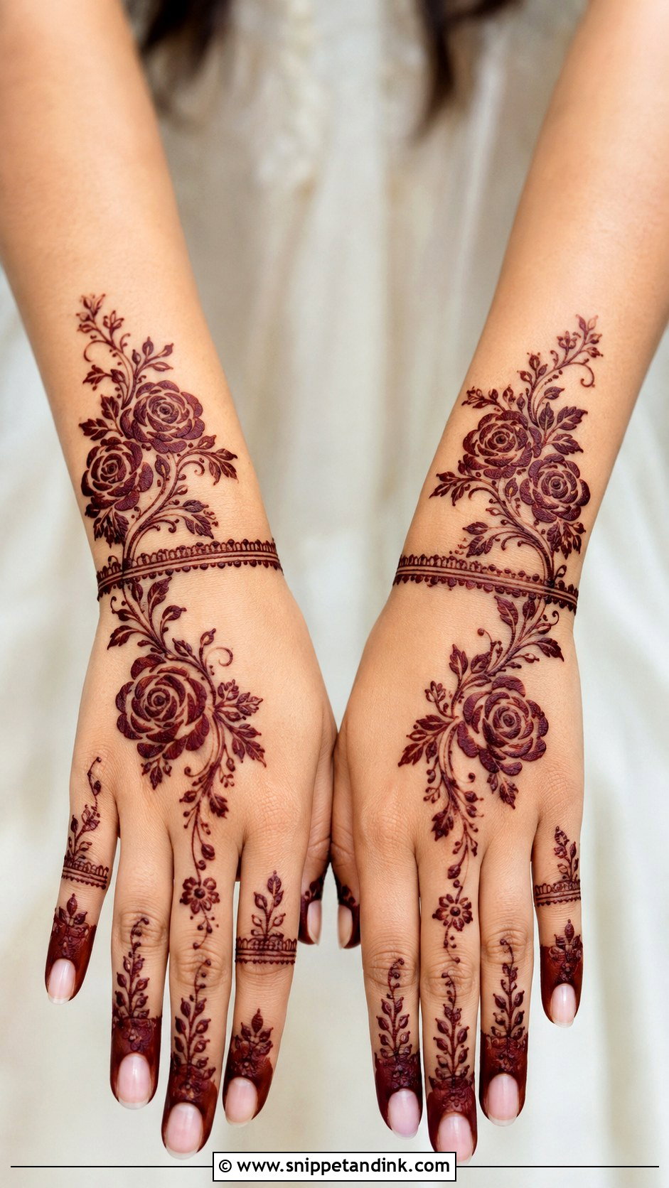 Dubai Rose Mehndi Design For Eid - Snippet and Ink - 35 Dubai Rose Mehndi Designs