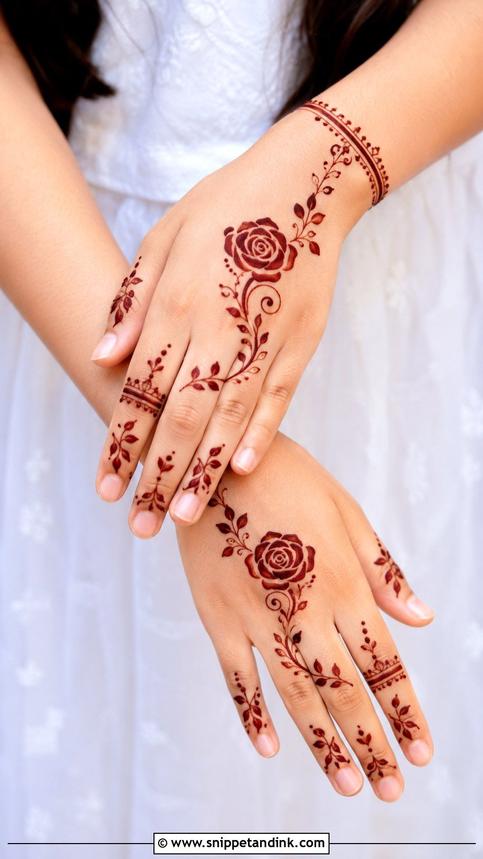 Dubai Rose Mehndi Design For Kids - Snippet and Ink - 35 Dubai Rose Mehndi Designs