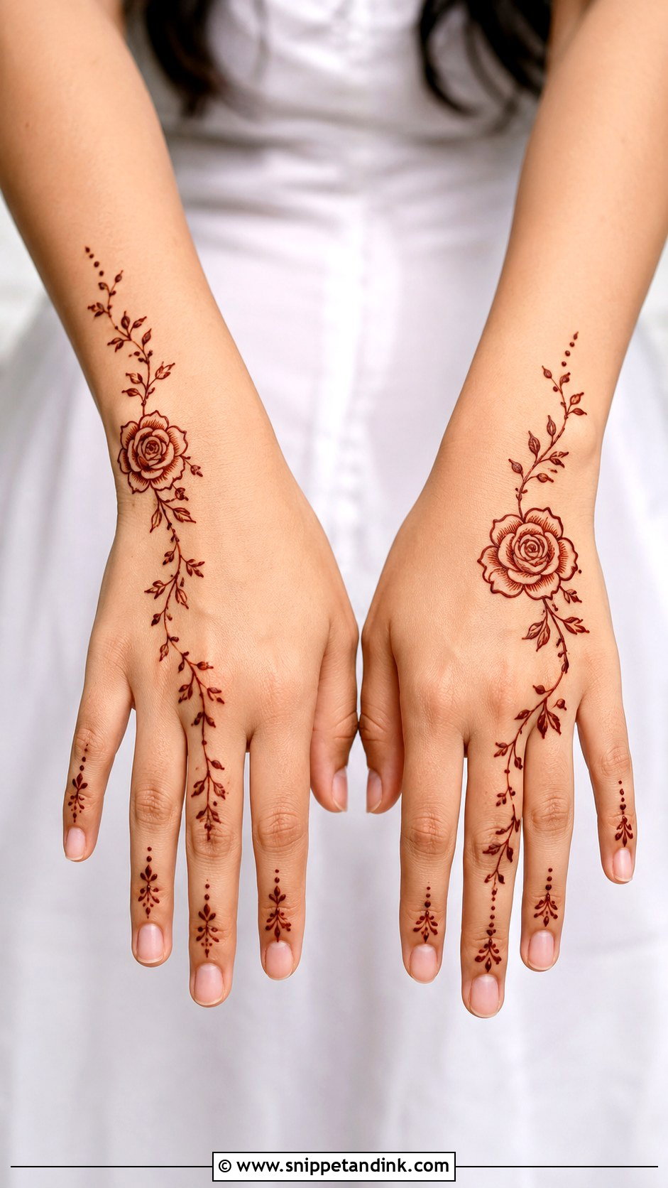 Dubai Rose Mehndi Design For Teenagers - Snippet and Ink - 35 Dubai Rose Mehndi Designs