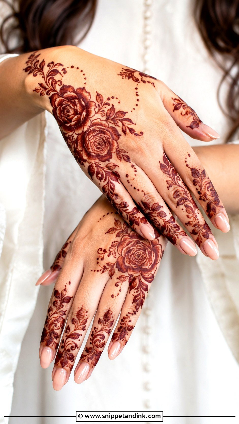 Dubai Rose Mehndi Design - Snippet and Ink - 35 Dubai Mehndi Designs