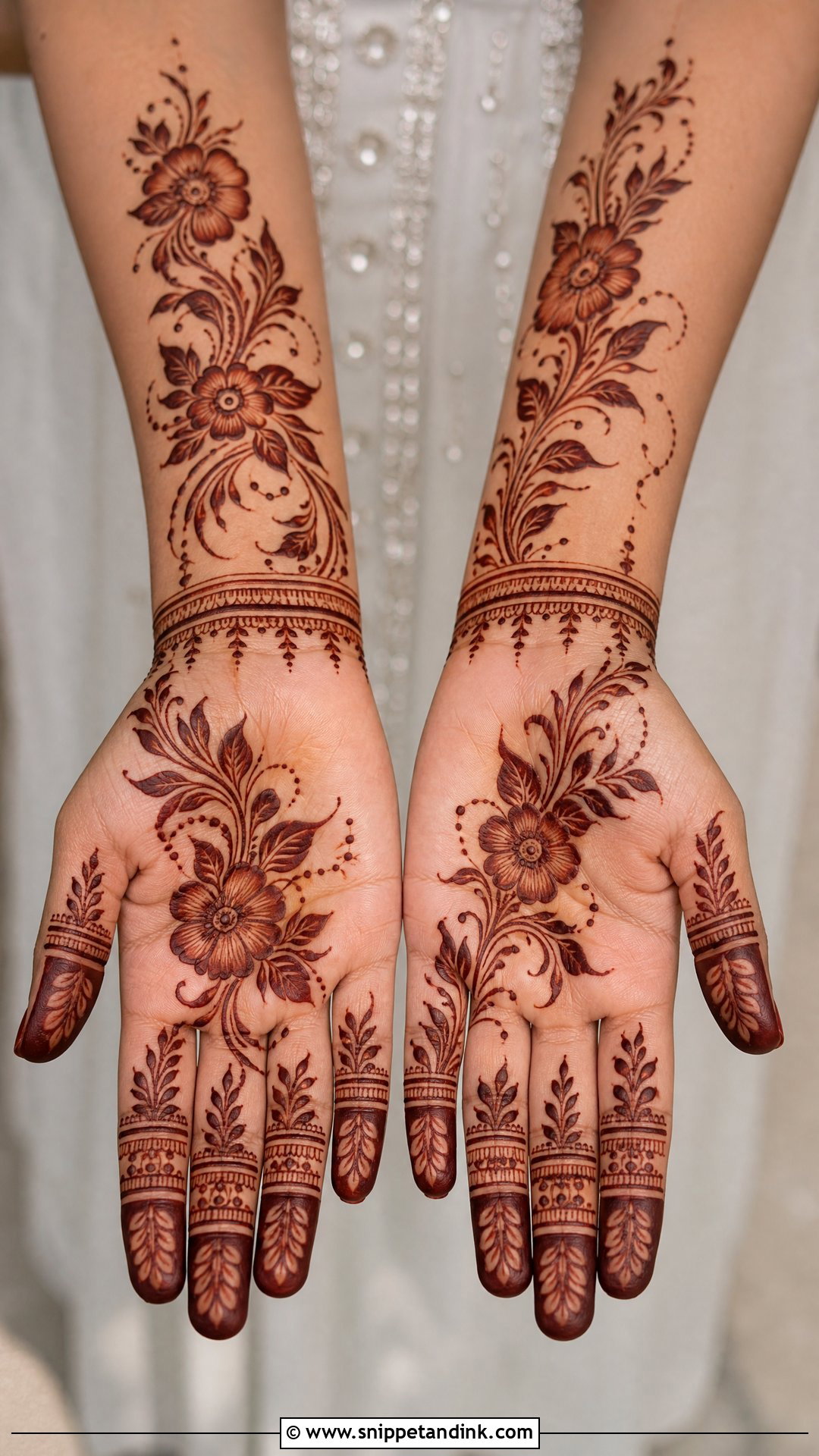 Dubai Simple Full Hand Mehndi Design - Snippet and Ink - 20 Dubai Full Hand Mehndi Designs
