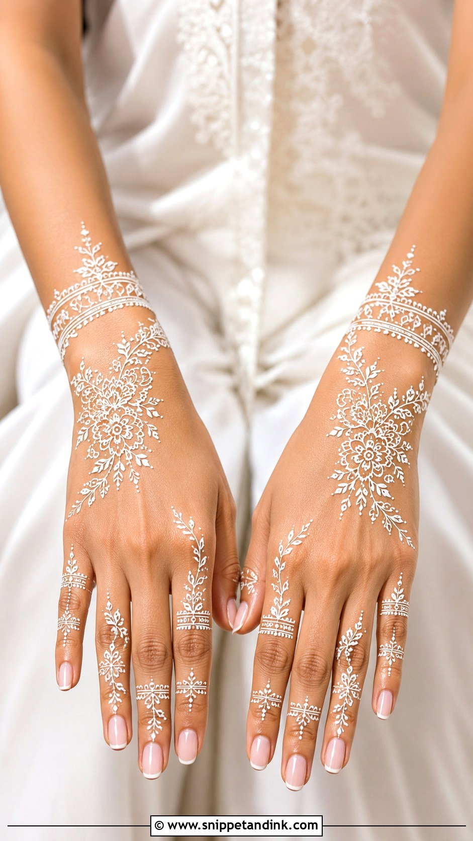 Dubai White Henna Design - Snippet and Ink - 35 Dubai Mehndi Designs