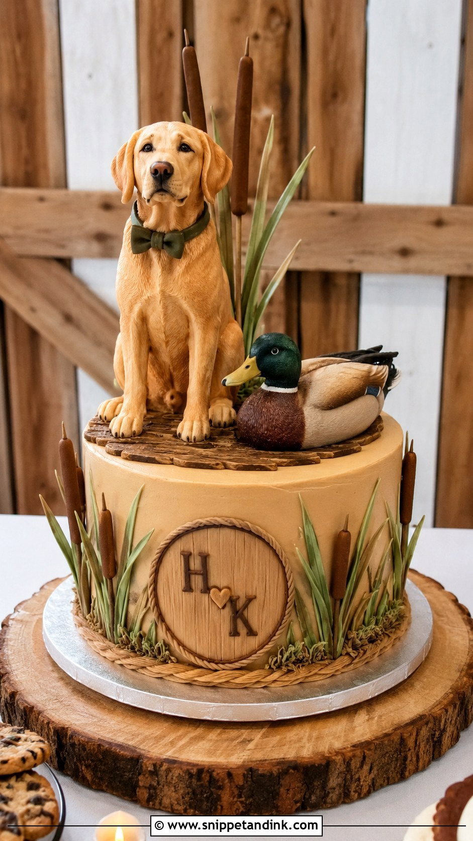 Duck Dog Wedding Cake - Snippet and Ink - 20 Duck Hunting Wedding Cake Ideas