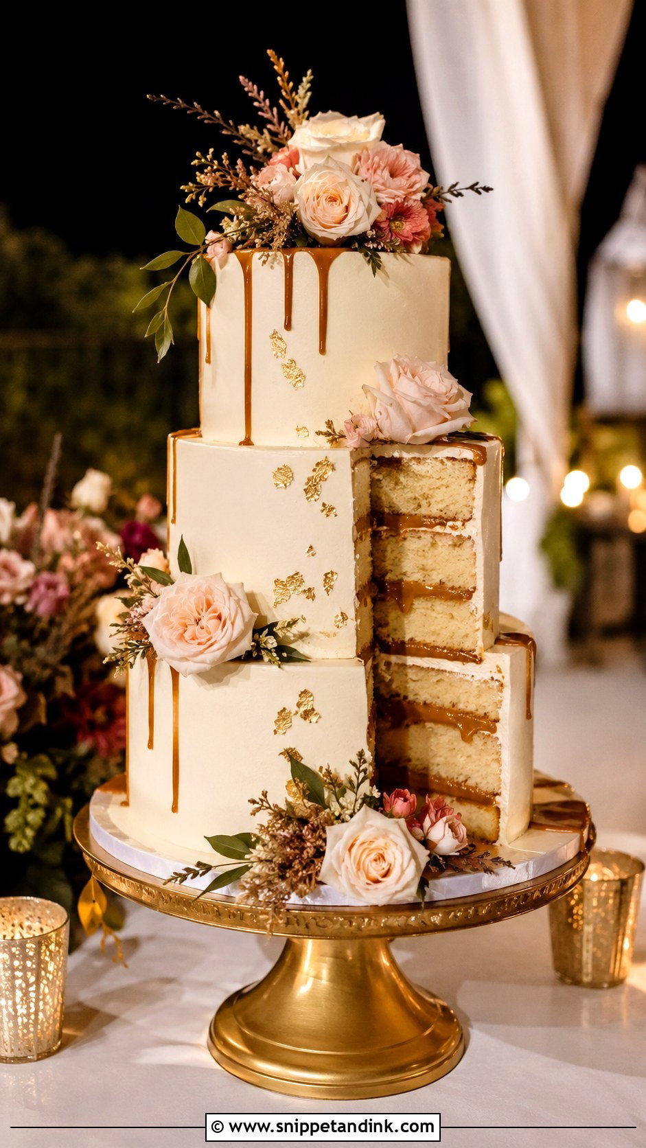 Dulce De Leche Wedding Cake - Snippet and Ink - 20 Mexican Inspired Wedding Cake Ideas
