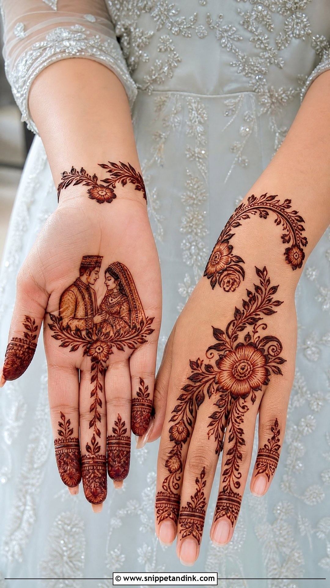 Dulha Dulhan Arabic Mehndi Design - Snippet and Ink - 20 Dhula Dhulan Mehndi Designs