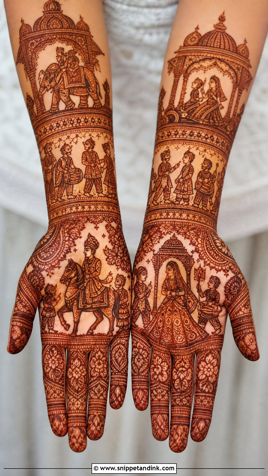 Dulha Dulhan Baraat Mehndi Design - Snippet and Ink - 30 Dulha Dulhan Mehndi Designs