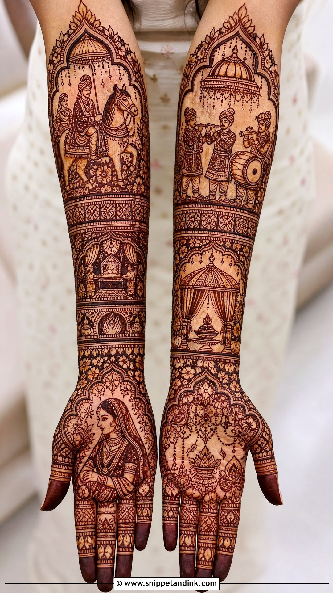 Dulha Dulhan Baraat Mehndi Design - Snippet and Ink - 20 Dhula Dhulan Mehndi Designs