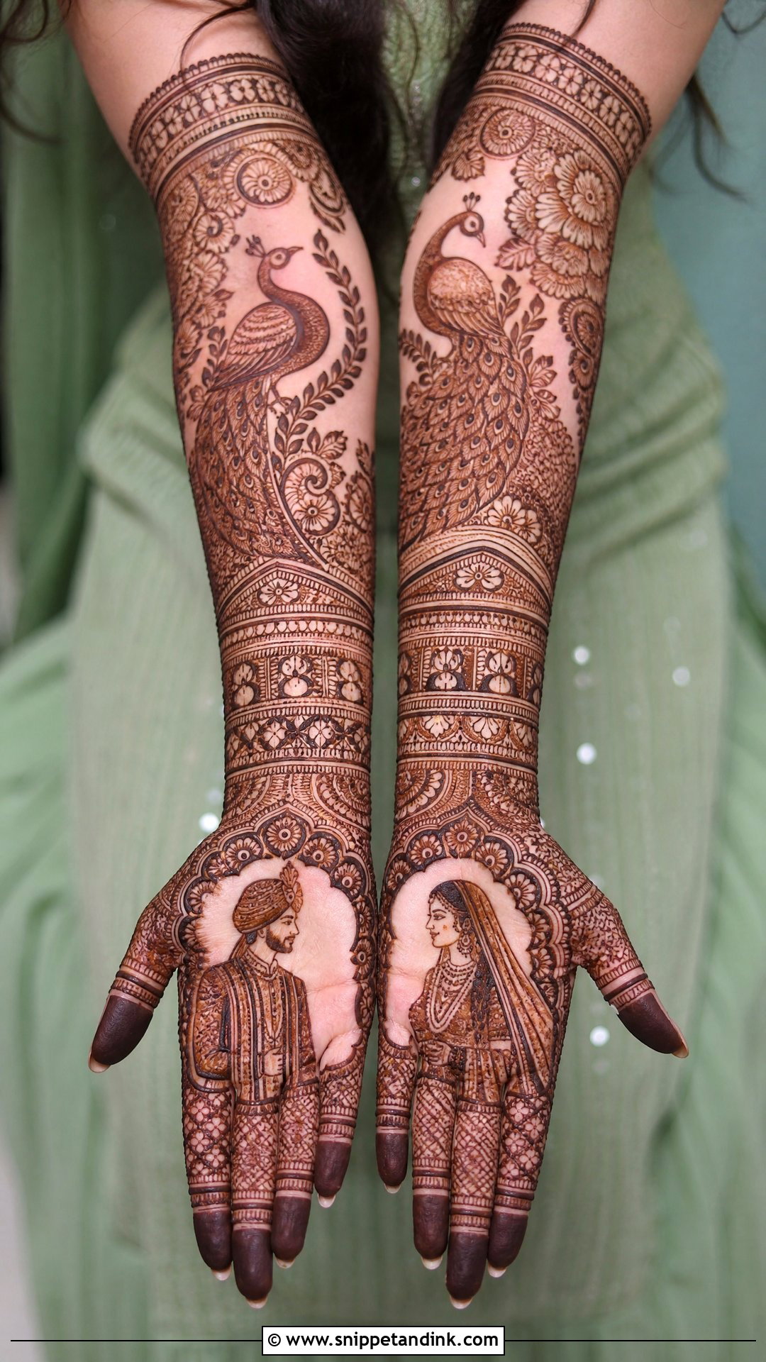 Dulha Dulhan Bridal Figure Mehndi - Snippet and Ink - 25 Bridal Figure Mehndi Designs