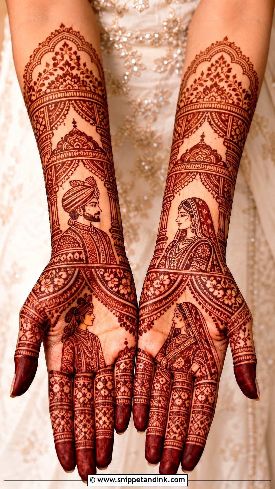 Dulha Dulhan Bridal Mehndi Design - Snippet and Ink - 35 New Bridal Mehndi Designs