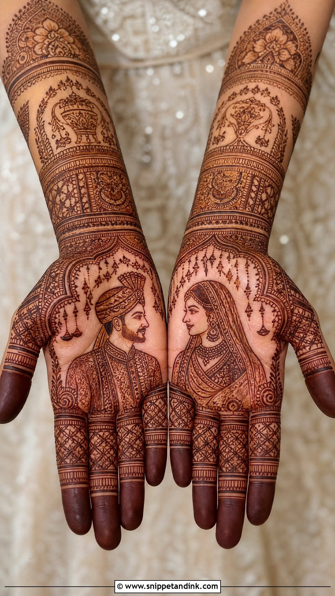 Dulha Dulhan Bridal Mehndi Design - Snippet and Ink - 20 Indian Mehandi Design for Bridal Ideas